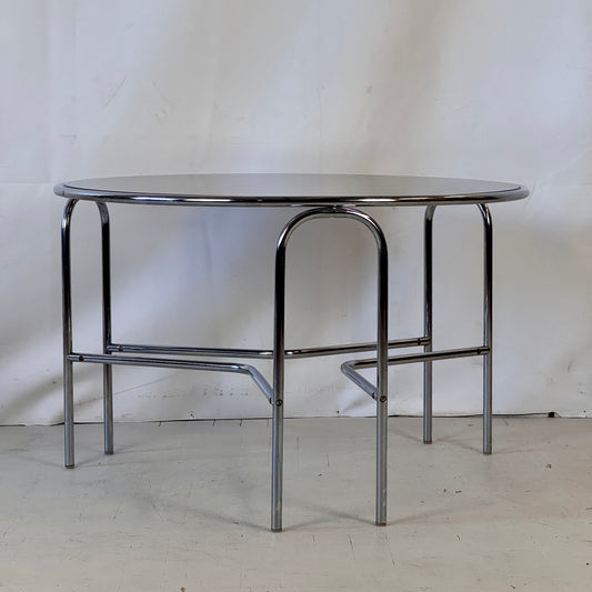 Bauhaus Coffee Table with Black Glass, 1960s