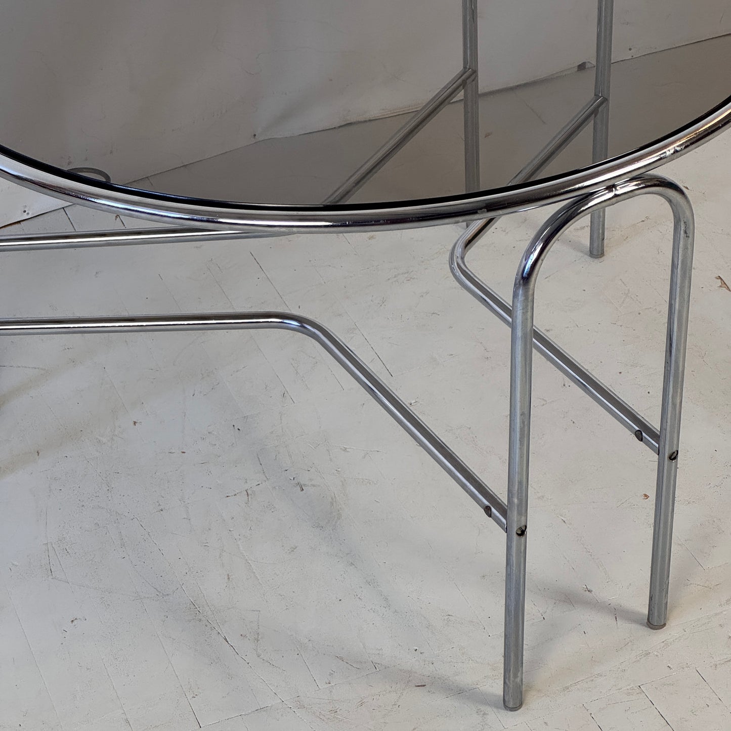 Bauhaus Coffee Table with Black Glass, 1960s