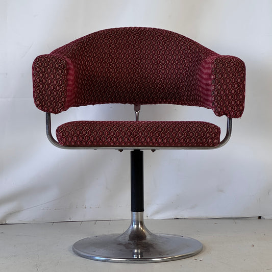 Space Age Steel Swivel Armchair, 1960s