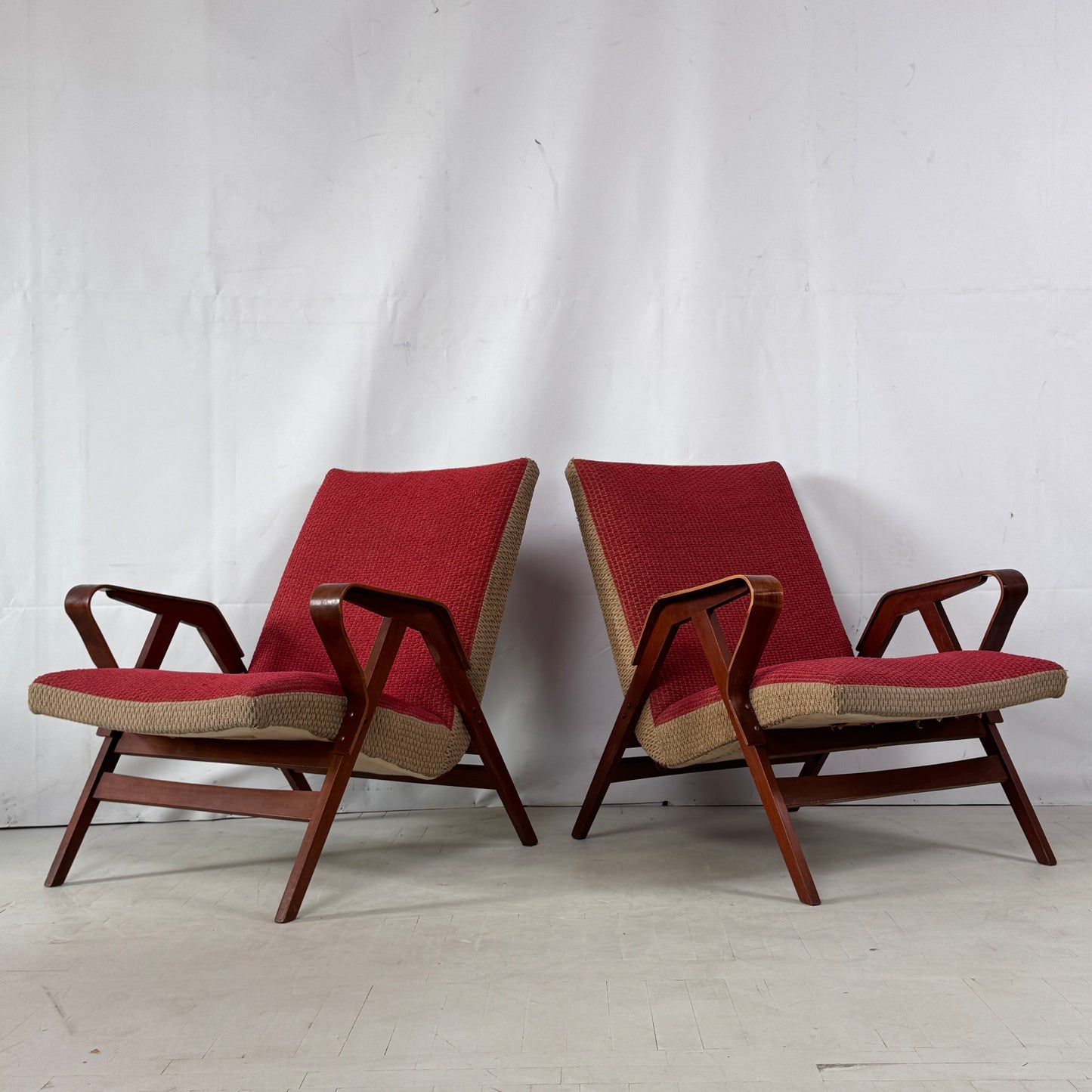Pair of Vintage Armchairs by Jaroslav Jirák for Tatra Nabytok, 1960s