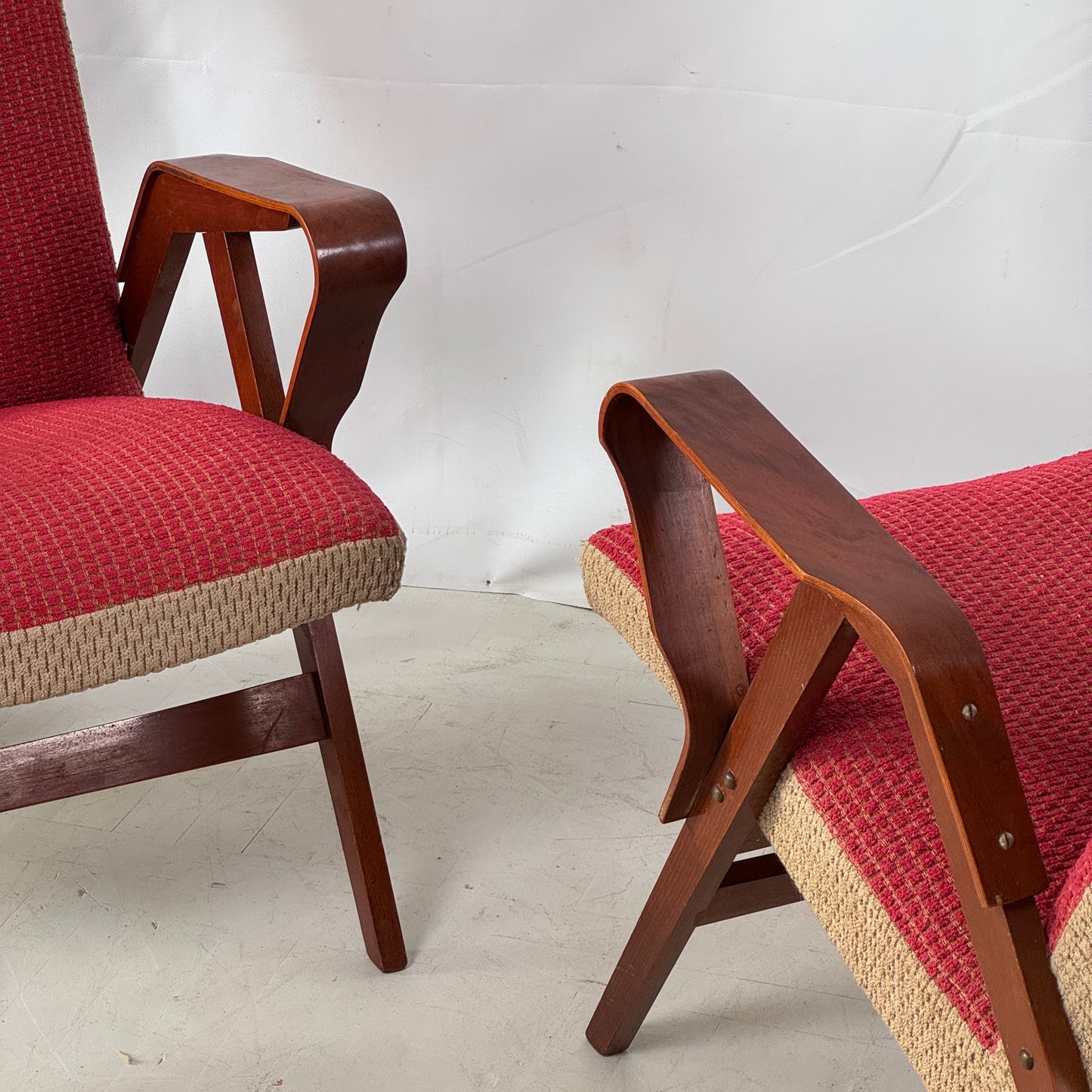 Pair of Vintage Armchairs by Jaroslav Jirák for Tatra Nabytok, 1960s