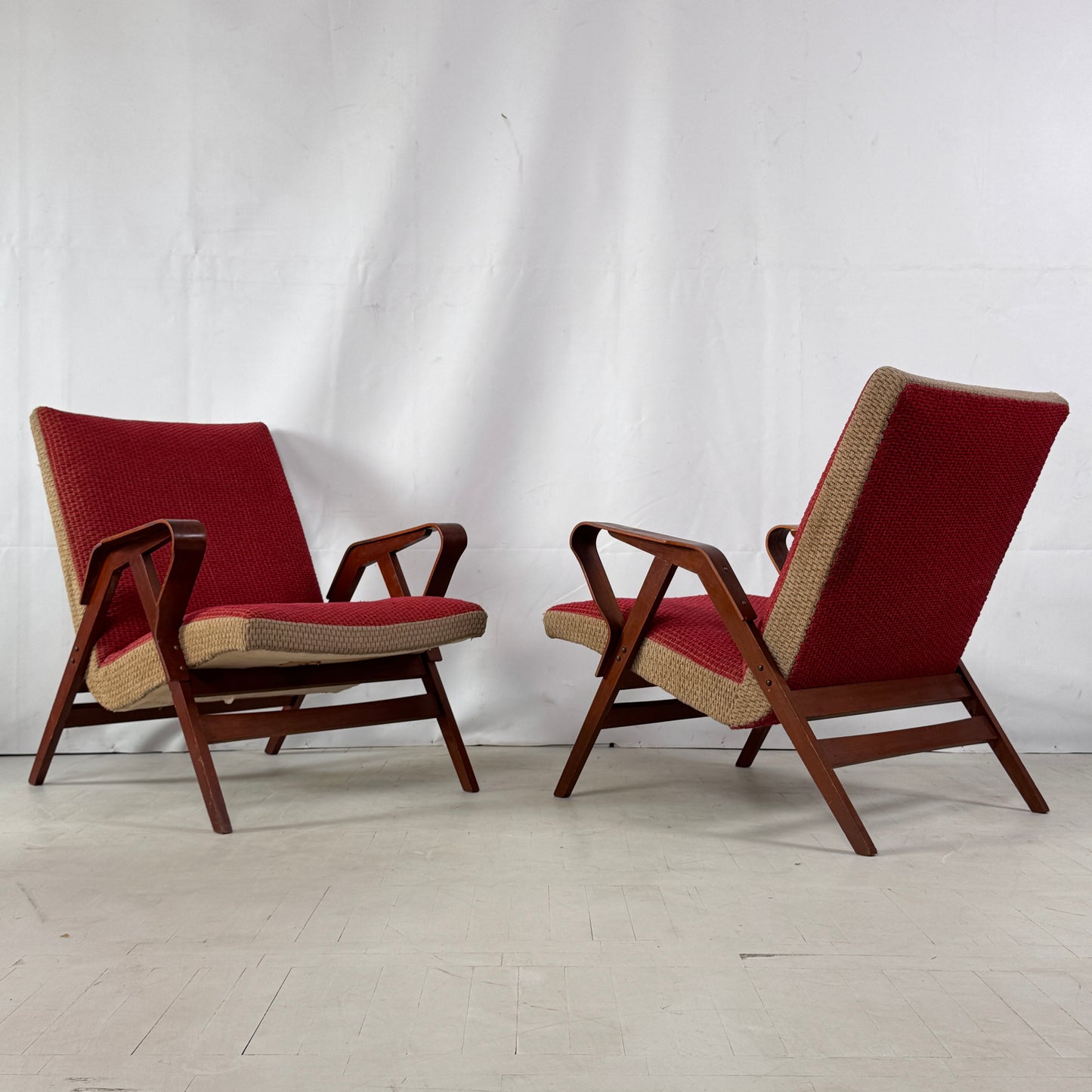 Pair of Vintage Armchairs by Jaroslav Jirák for Tatra Nabytok, 1960s