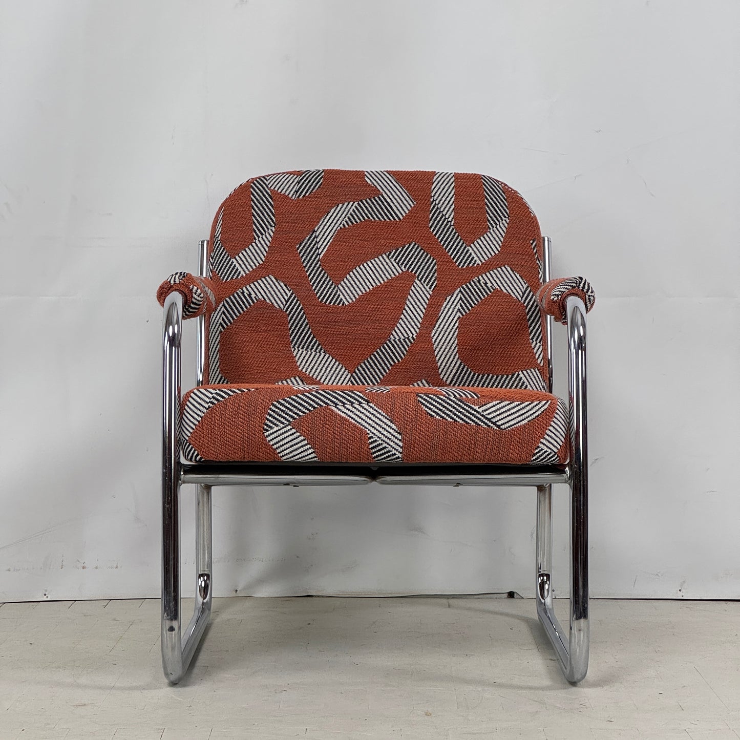 Bauhaus-Style Reupholstered Armchairs, 1990s