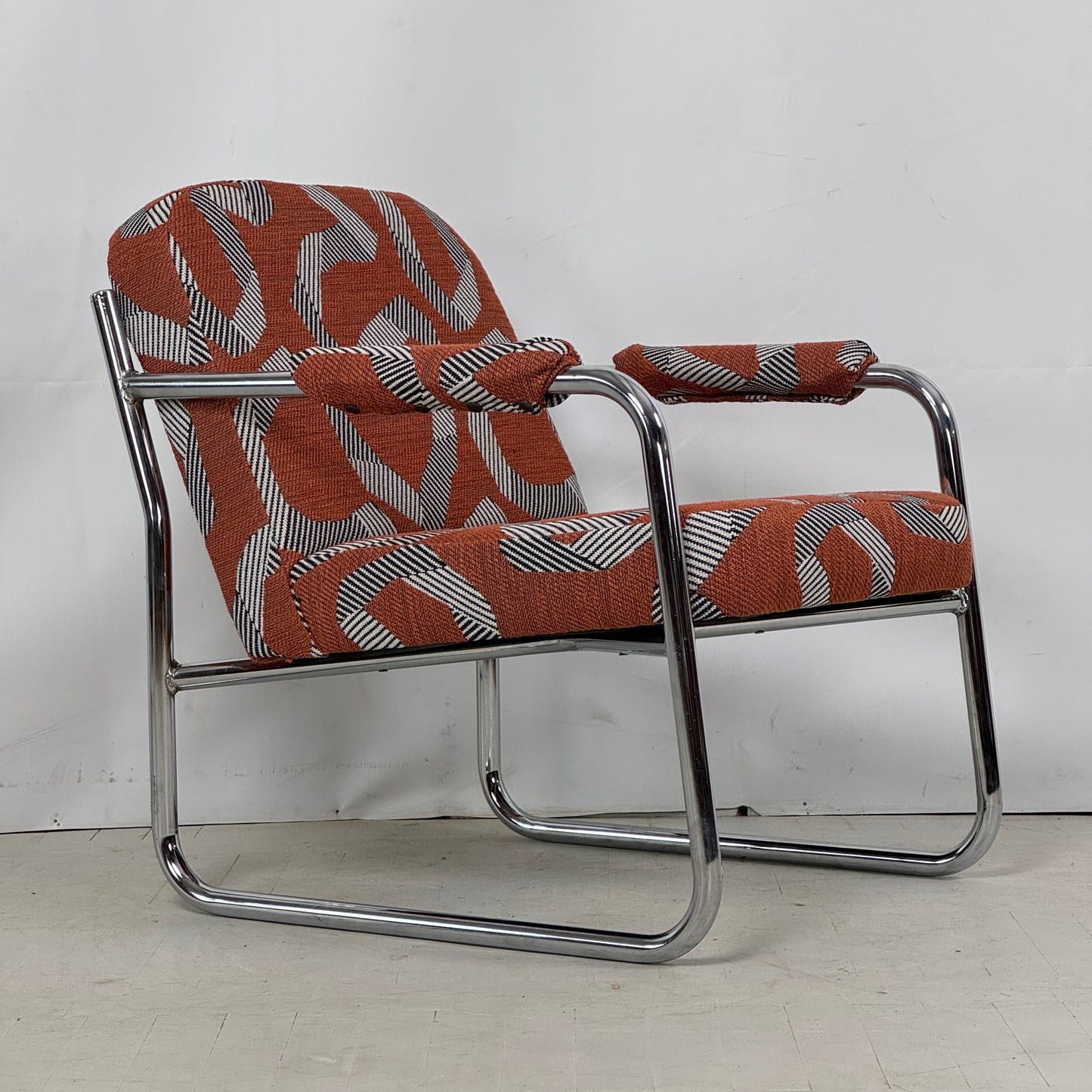 Bauhaus-Style Reupholstered Armchairs, 1990s
