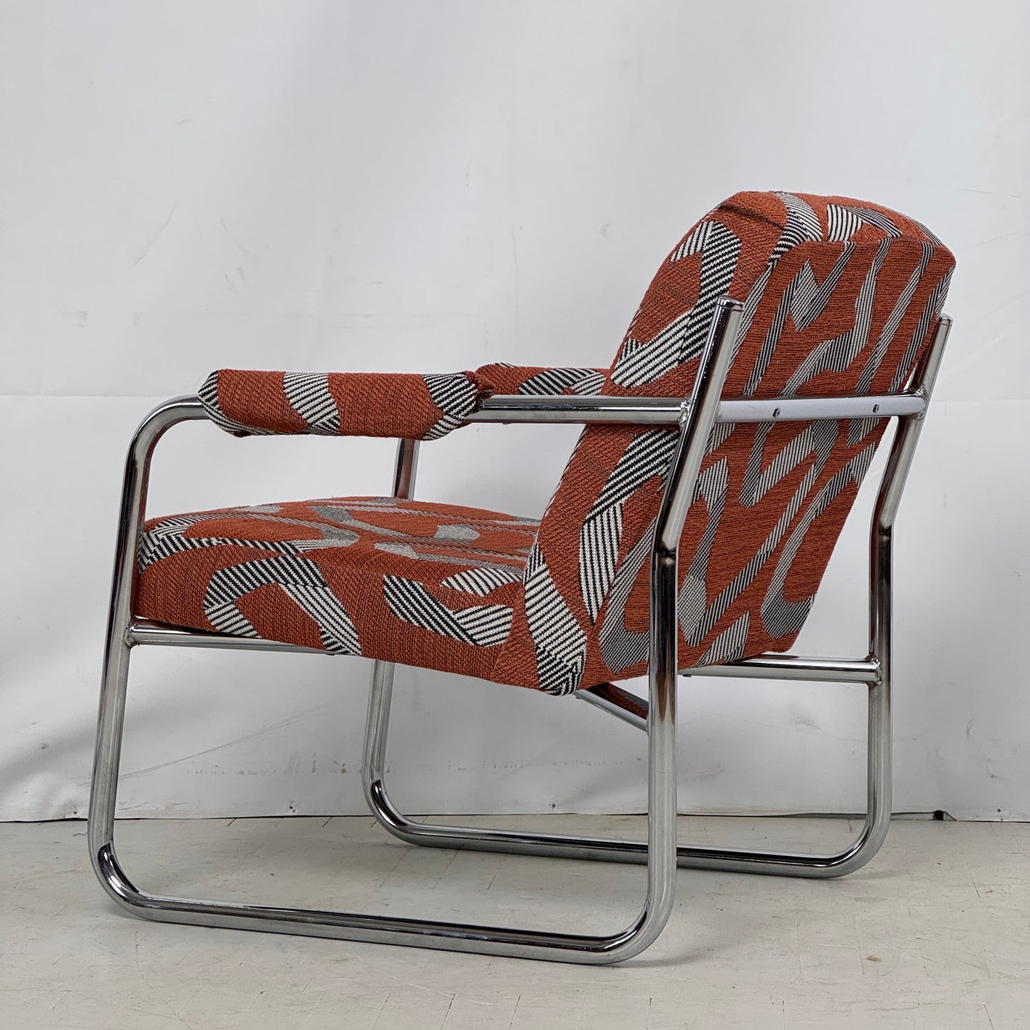 Bauhaus-Style Reupholstered Armchairs, 1990s