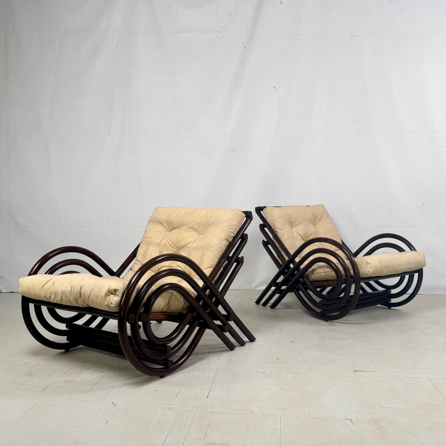 French Rattan Living Room Set, 1970s