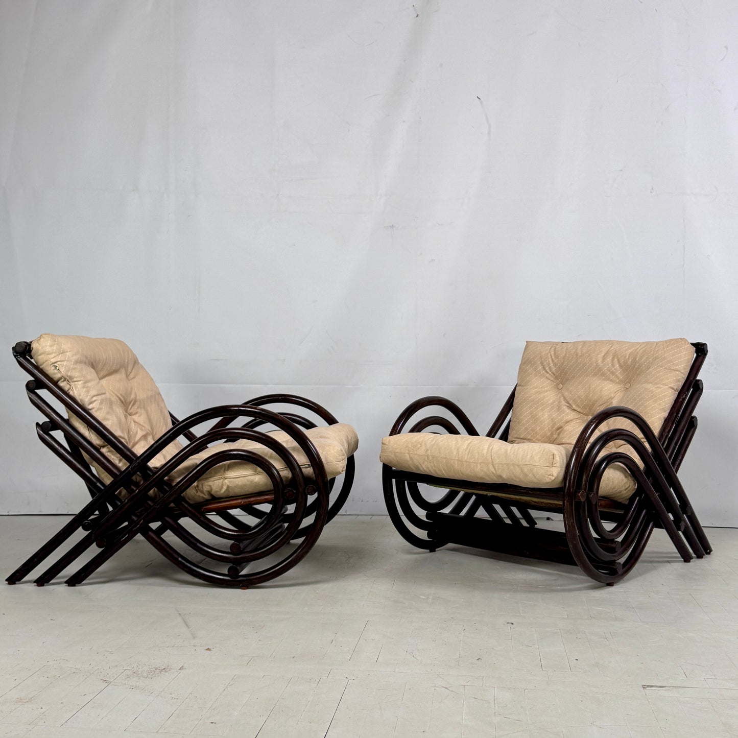 French Rattan Living Room Set, 1970s