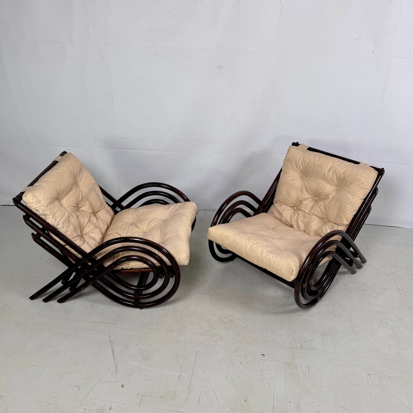 French Rattan Living Room Set, 1970s