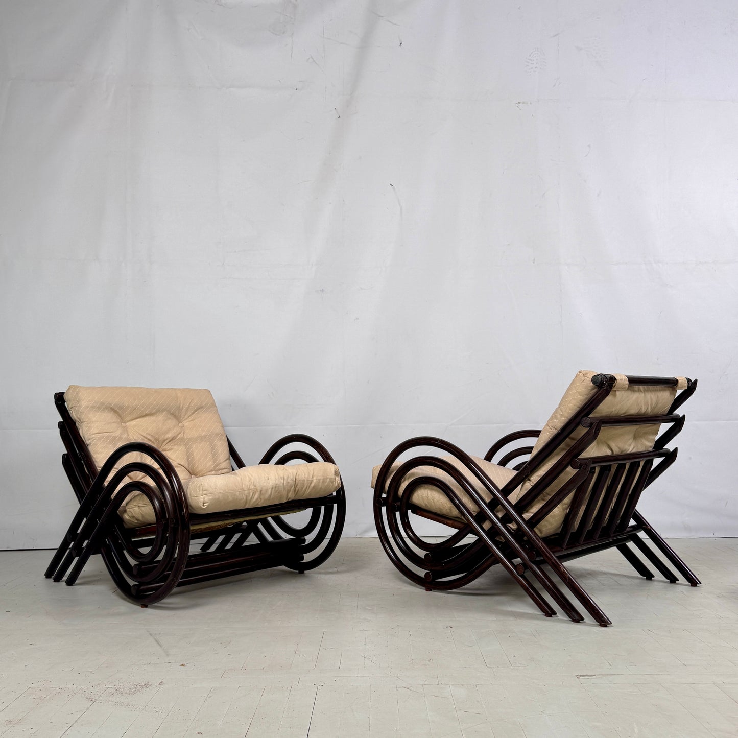 French Rattan Living Room Set, 1970s