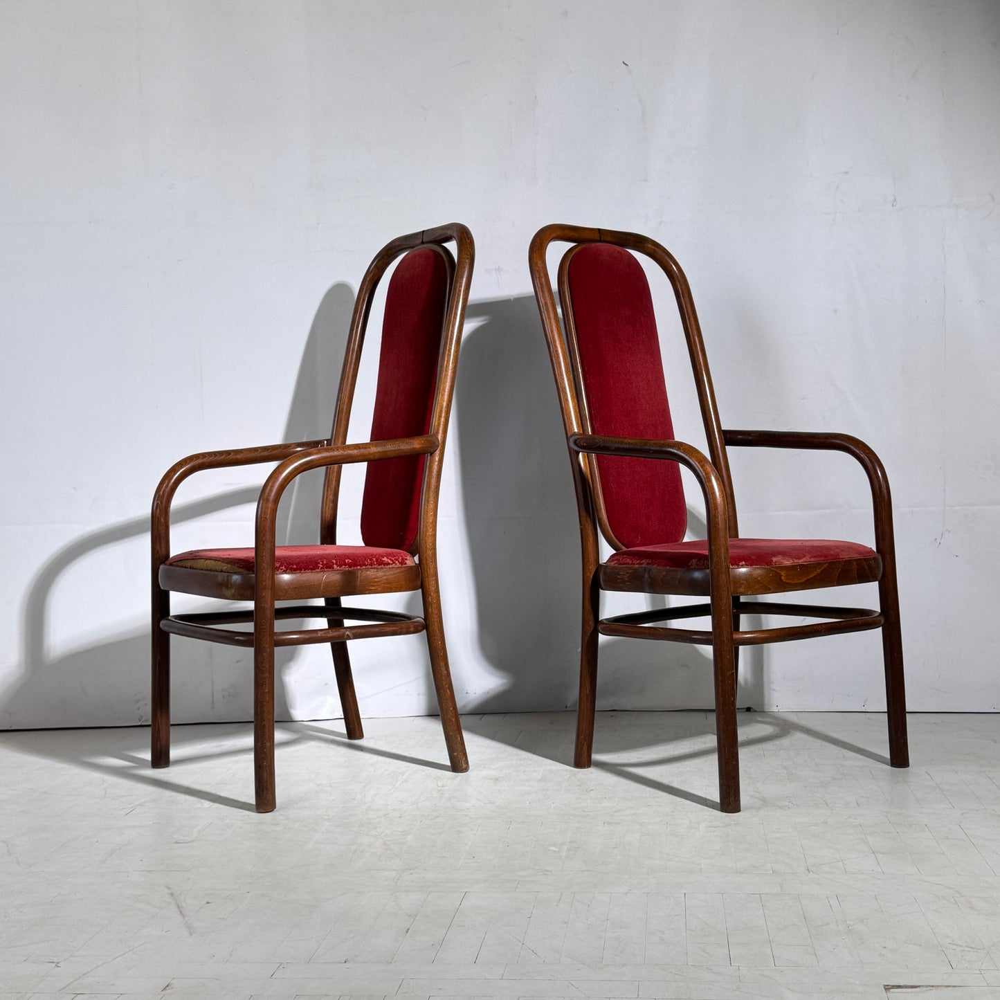 Set of 4 High Back Dining Chairs by Antonin Suman for Tatra Nabytok, 1960s