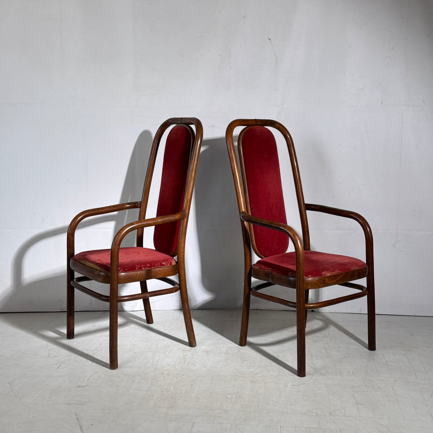 Set of 4 High Back Dining Chairs by Antonin Suman for Tatra Nabytok, 1960s