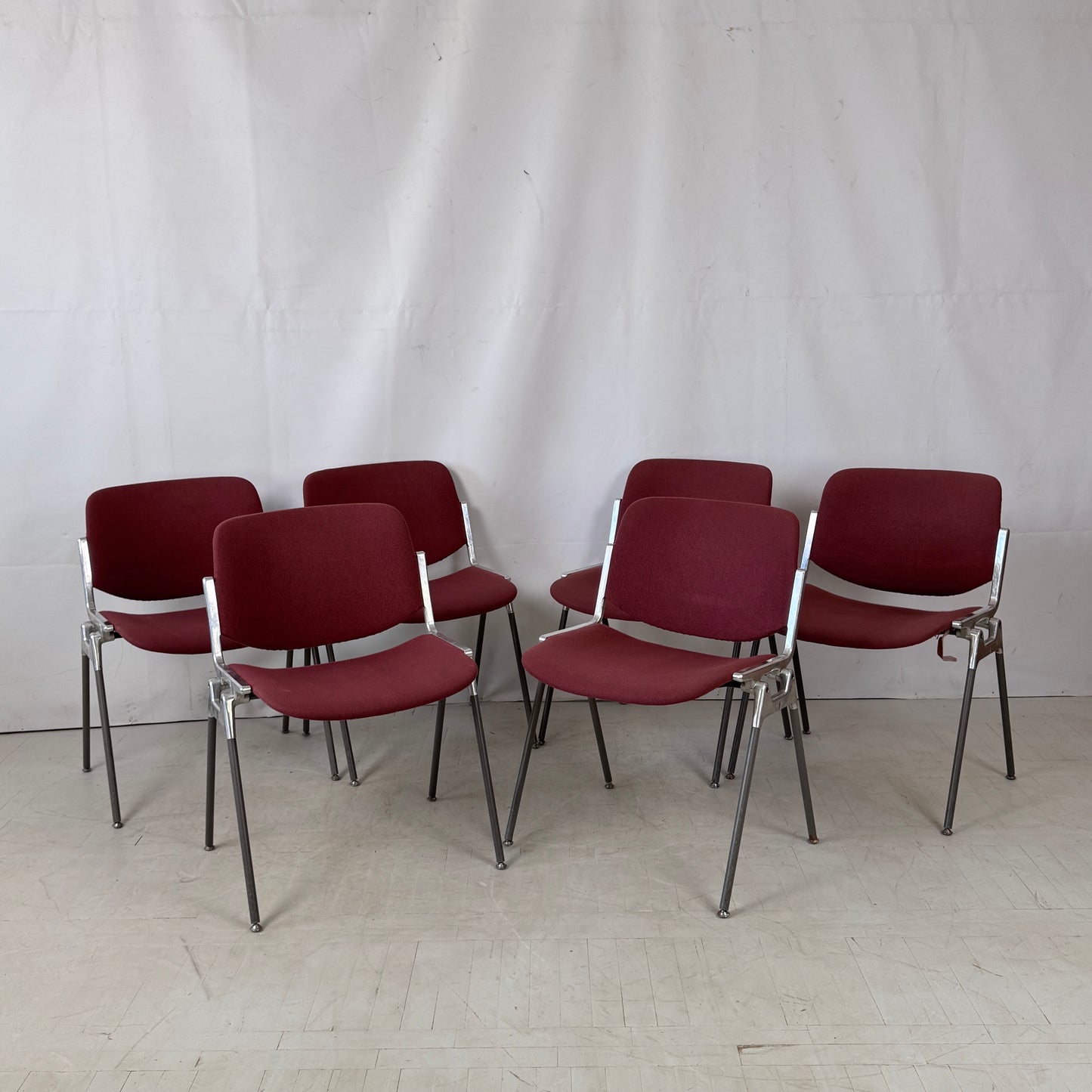 Set of 6 Castelli Chairs by Giancarlo Piretti, Italy, 1980s