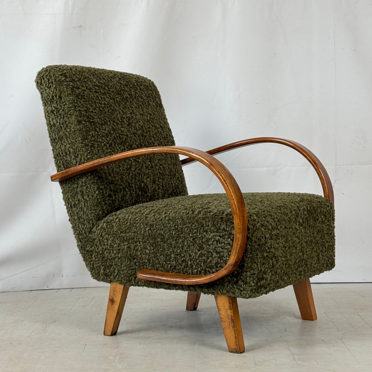 Fully Restored Jindřich Halabala H-410 Armchairs for UP Závody, 1930s