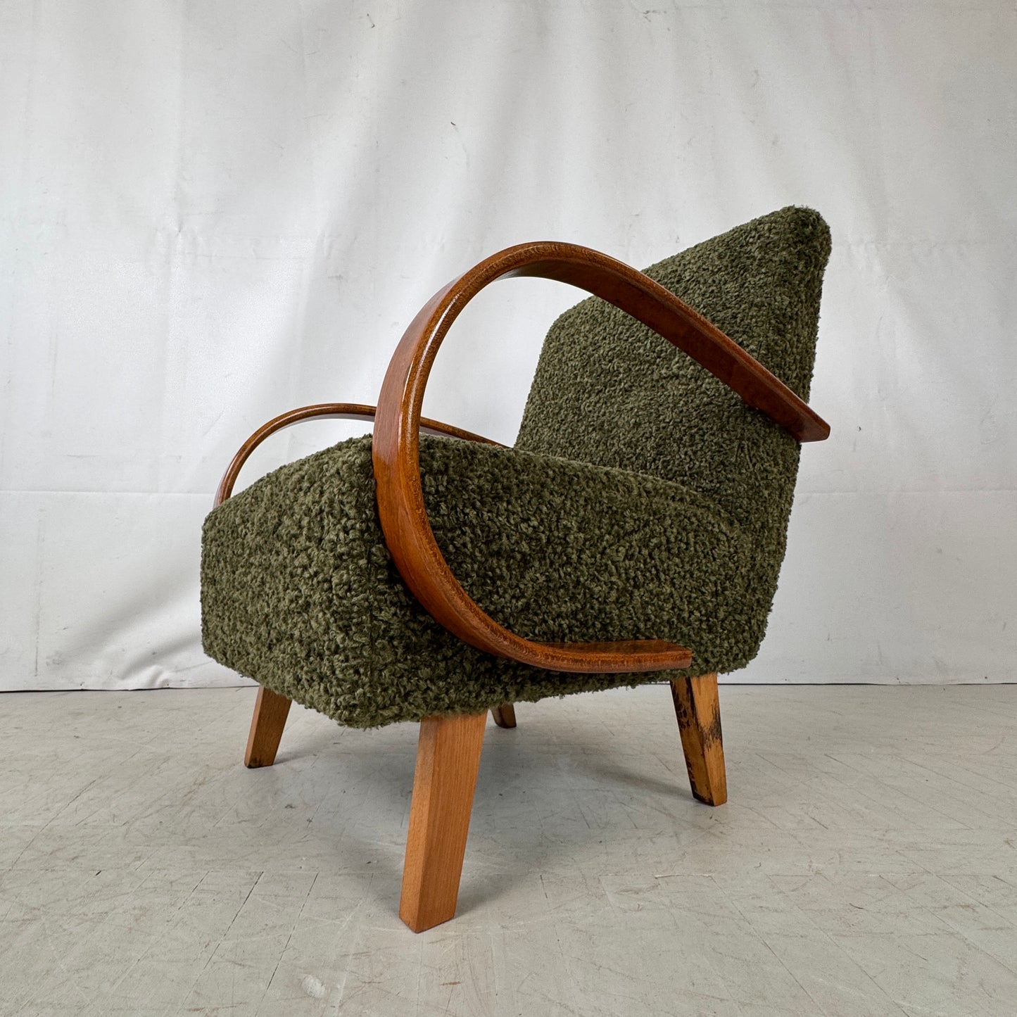 Fully Restored Jindřich Halabala H-410 Armchairs for UP Závody, 1930s