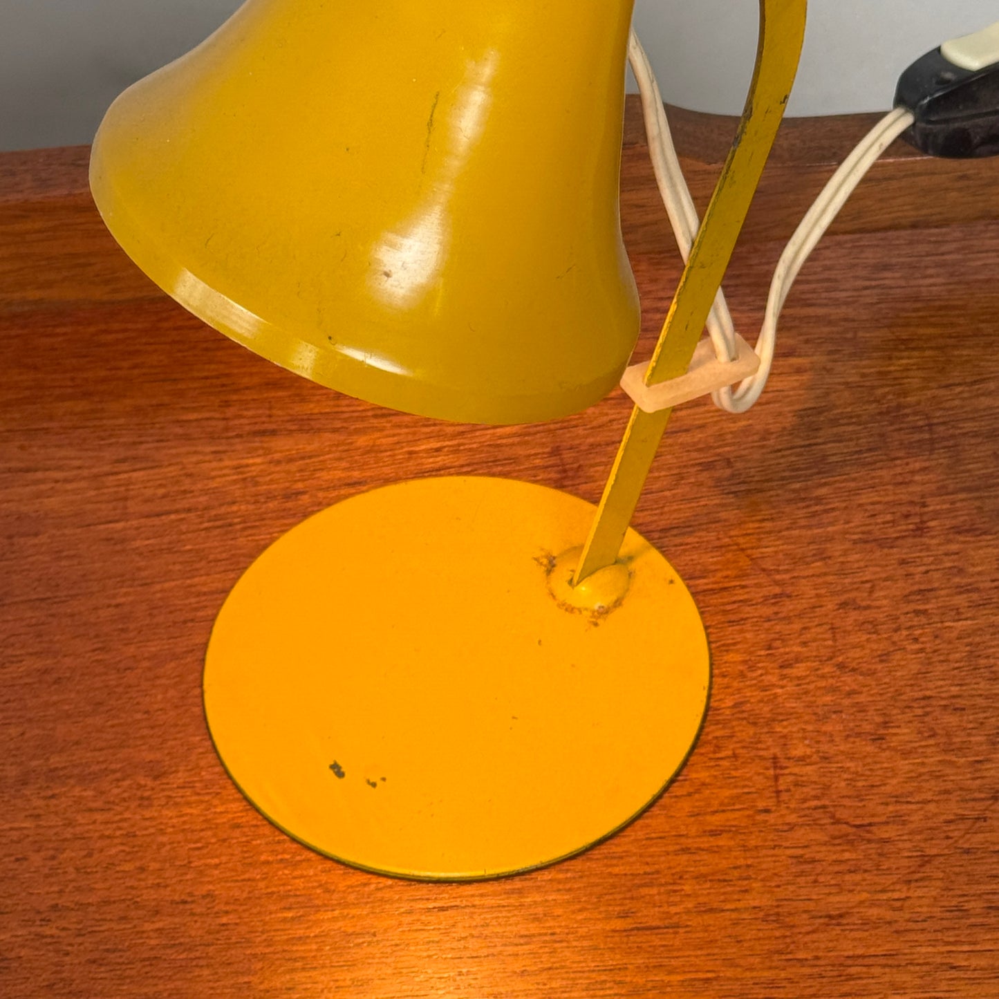 Szarvasi Small Steel Table Lamp, 1960s – Original Condition