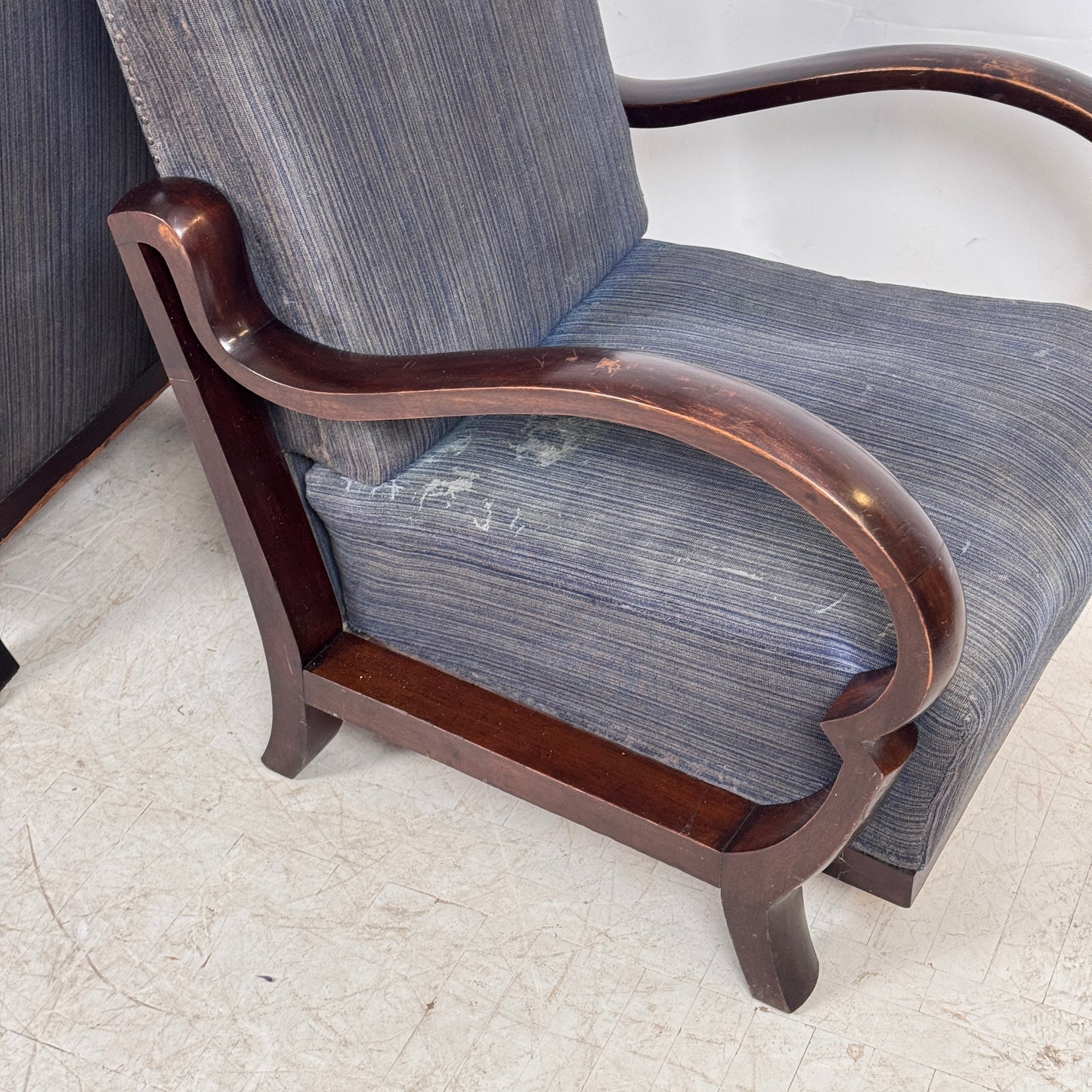 Debreceni Art Deco Armchairs with Bent Arms, 1940s — Hungarian Design