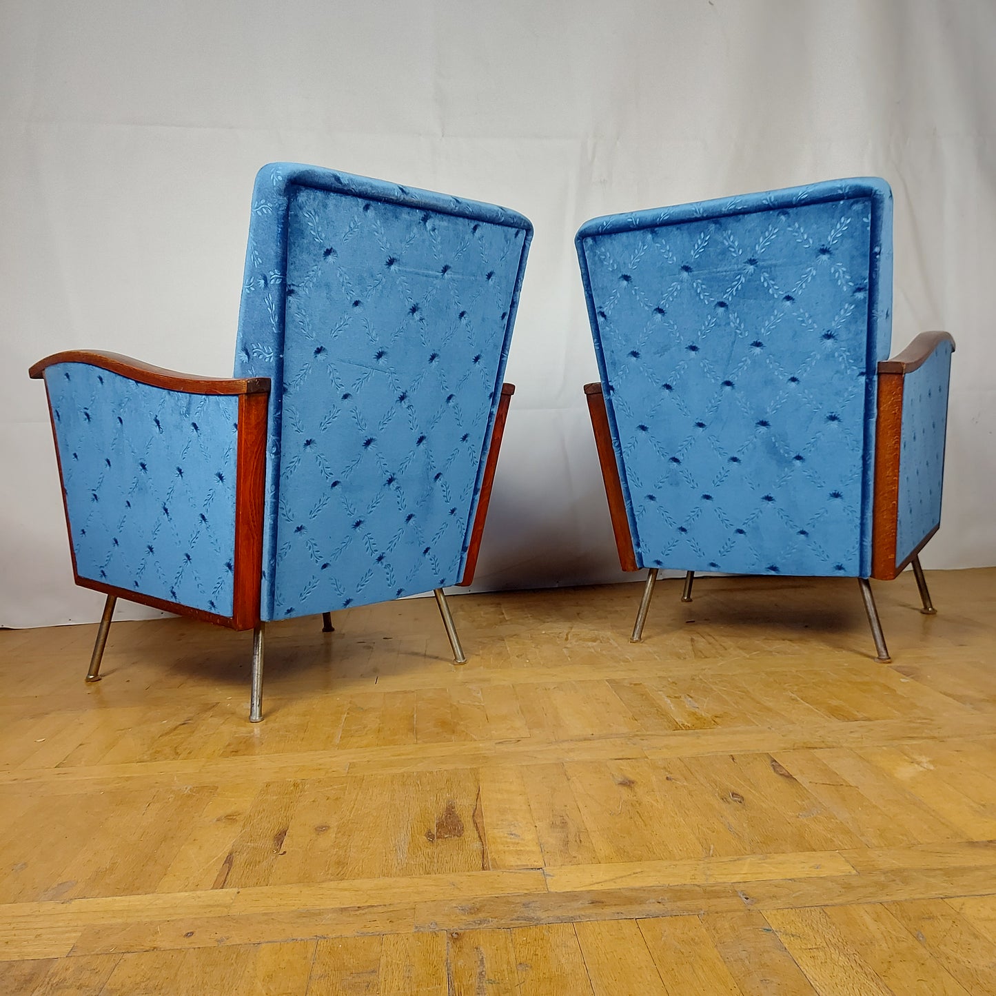 Pair of art-deco Czech armchairs 1960s