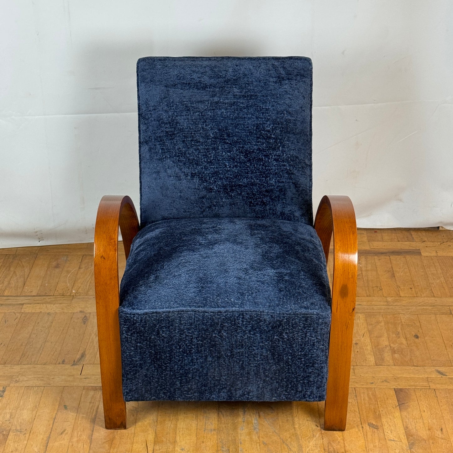 Pair of fully restored French art-deco armchairs 1960s