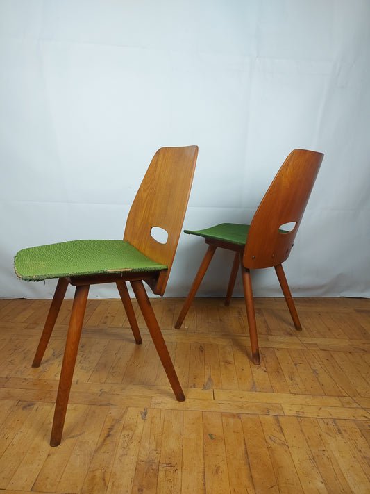 Set of 2 Frantisek Jirak dining chairs for Tatra Nabytok 1960s