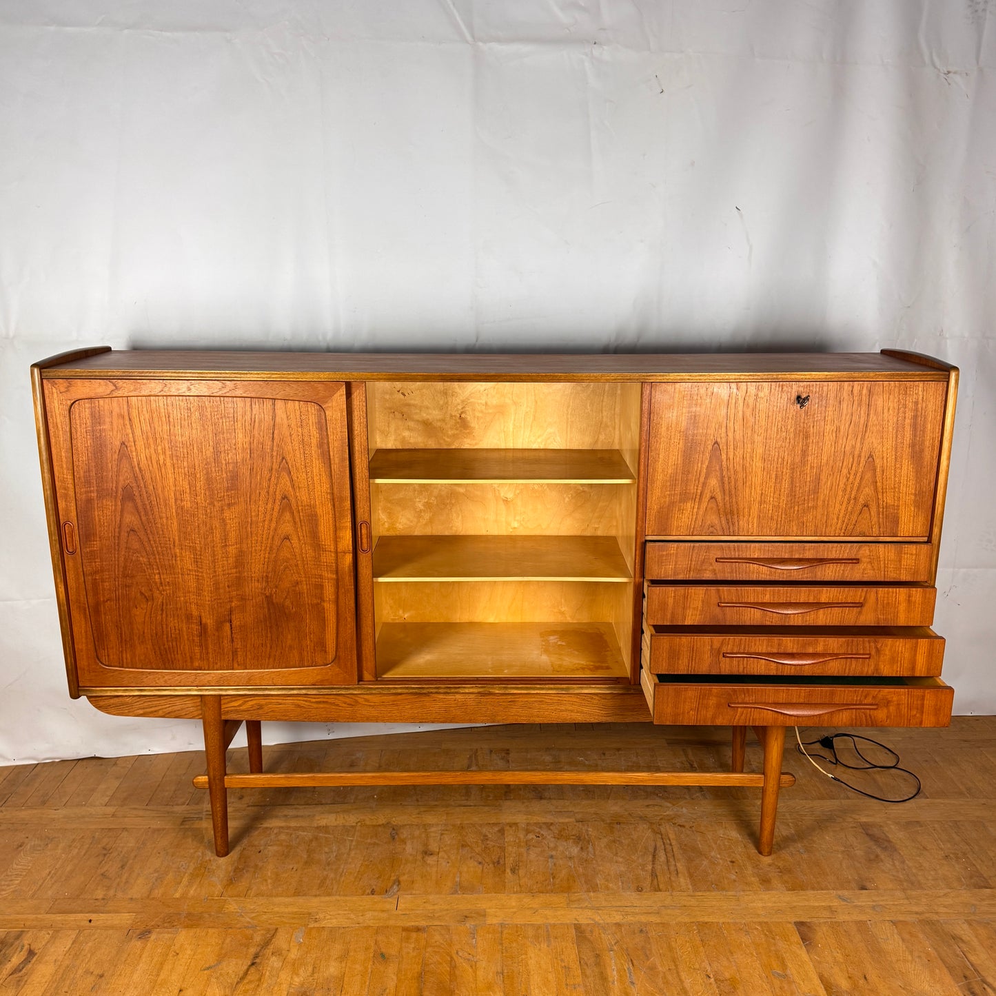 Danish teak highboard 1960s