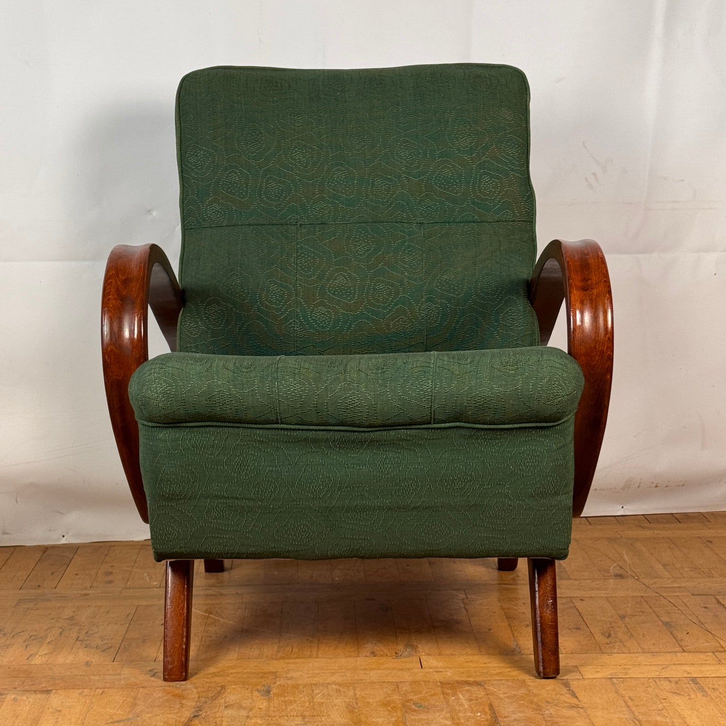 Pair of Frantisek Jirak art-deco style armchairs 1960s
