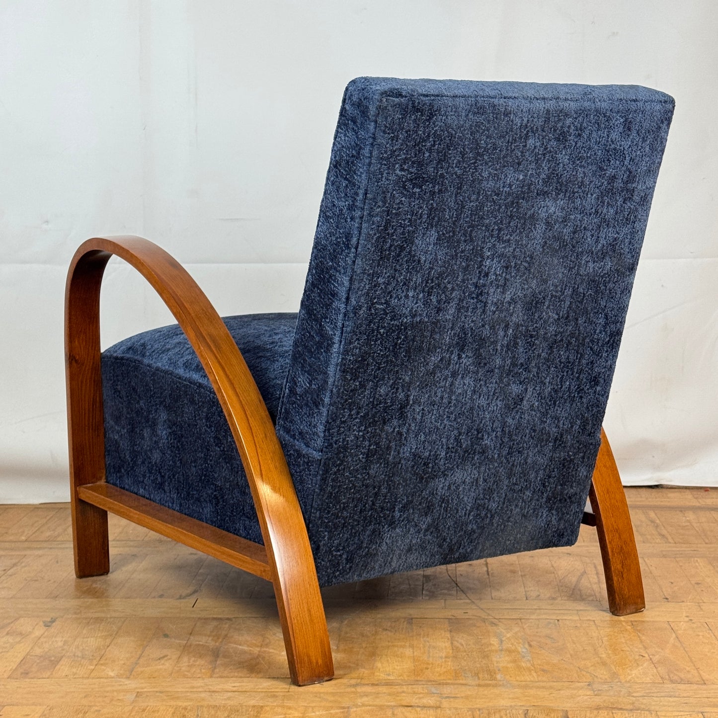 Pair of fully restored French art-deco armchairs 1960s