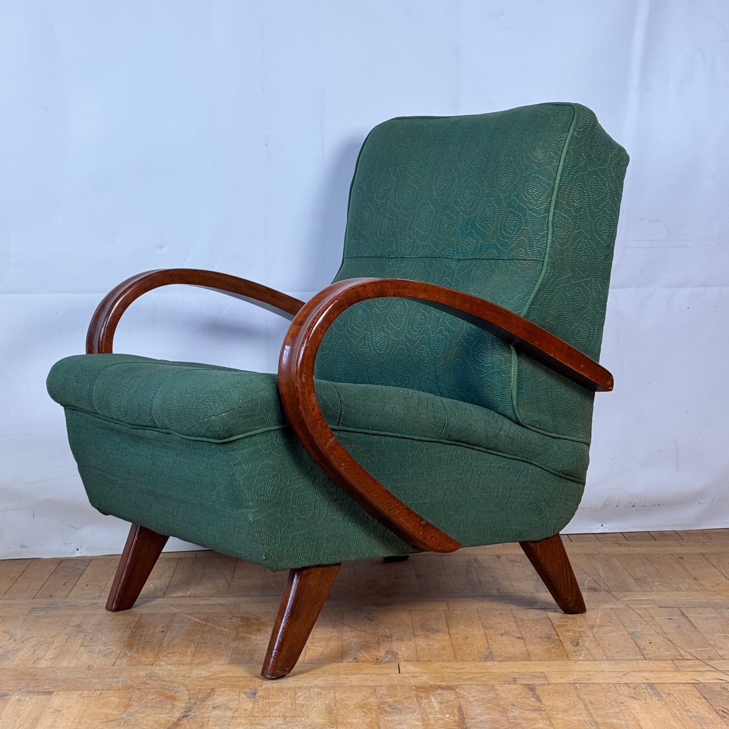 Pair of Frantisek Jirak art-deco style armchairs 1960s