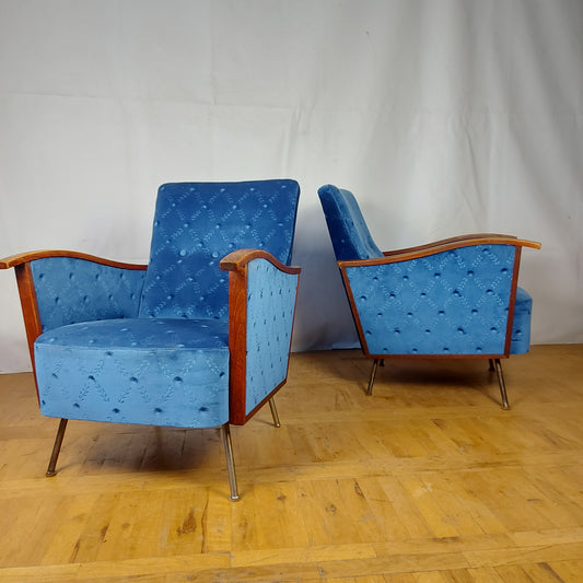 Pair of art deco Czech armchairs 1960s