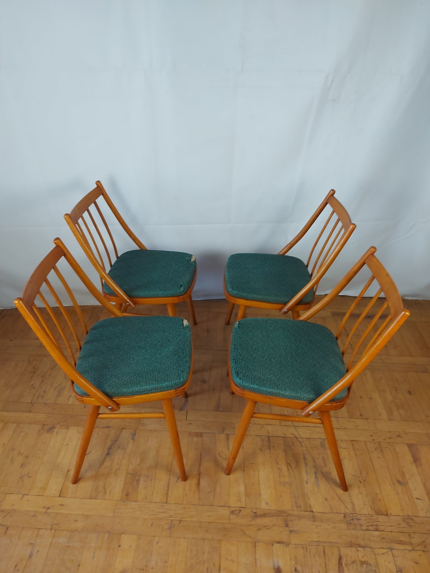 Set of 4 Czechoslovakian MIER dining chair 1960s