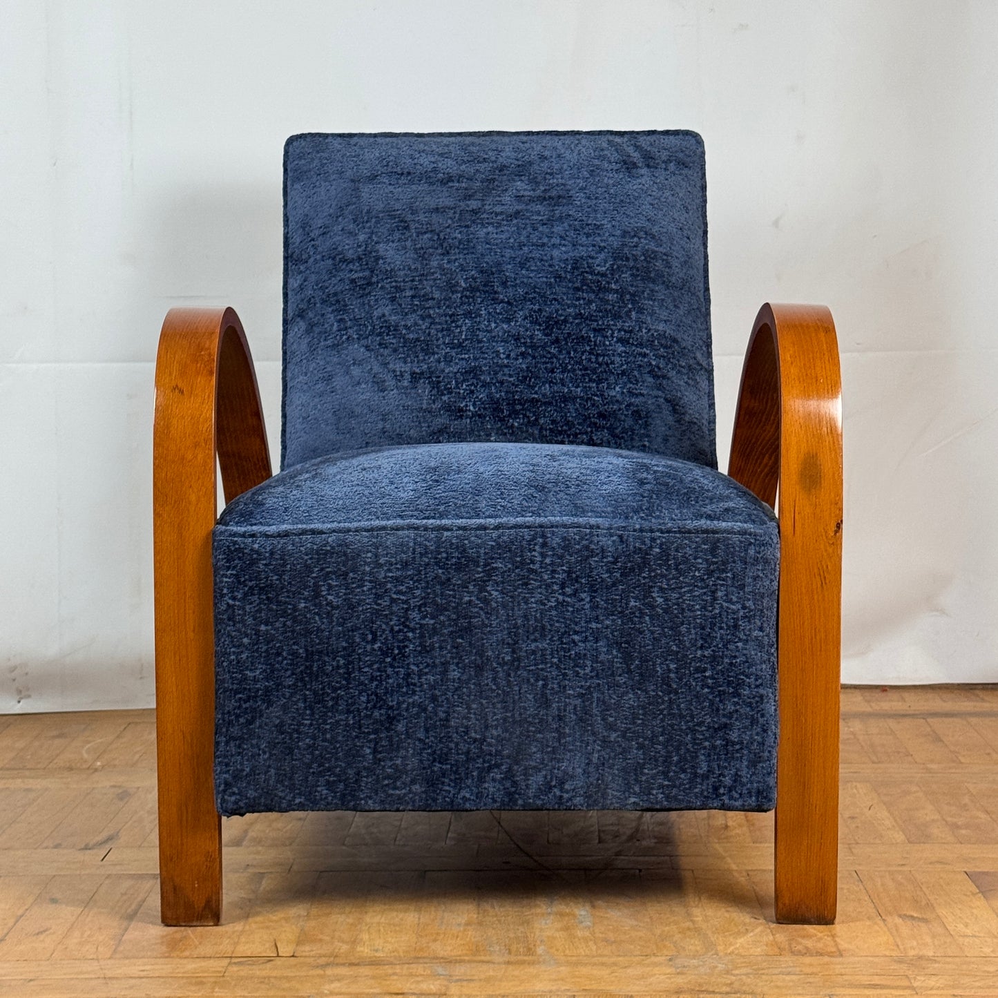 Pair of fully restored French art-deco armchairs 1960s
