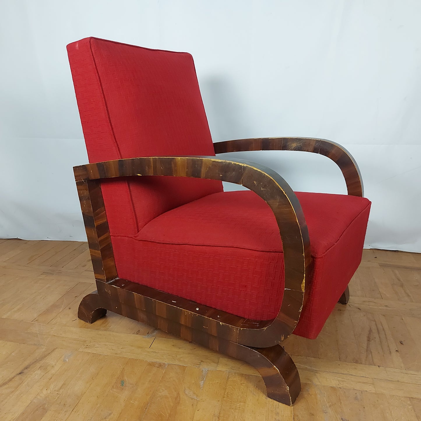 Pair of art-deco style armchairs 1960s