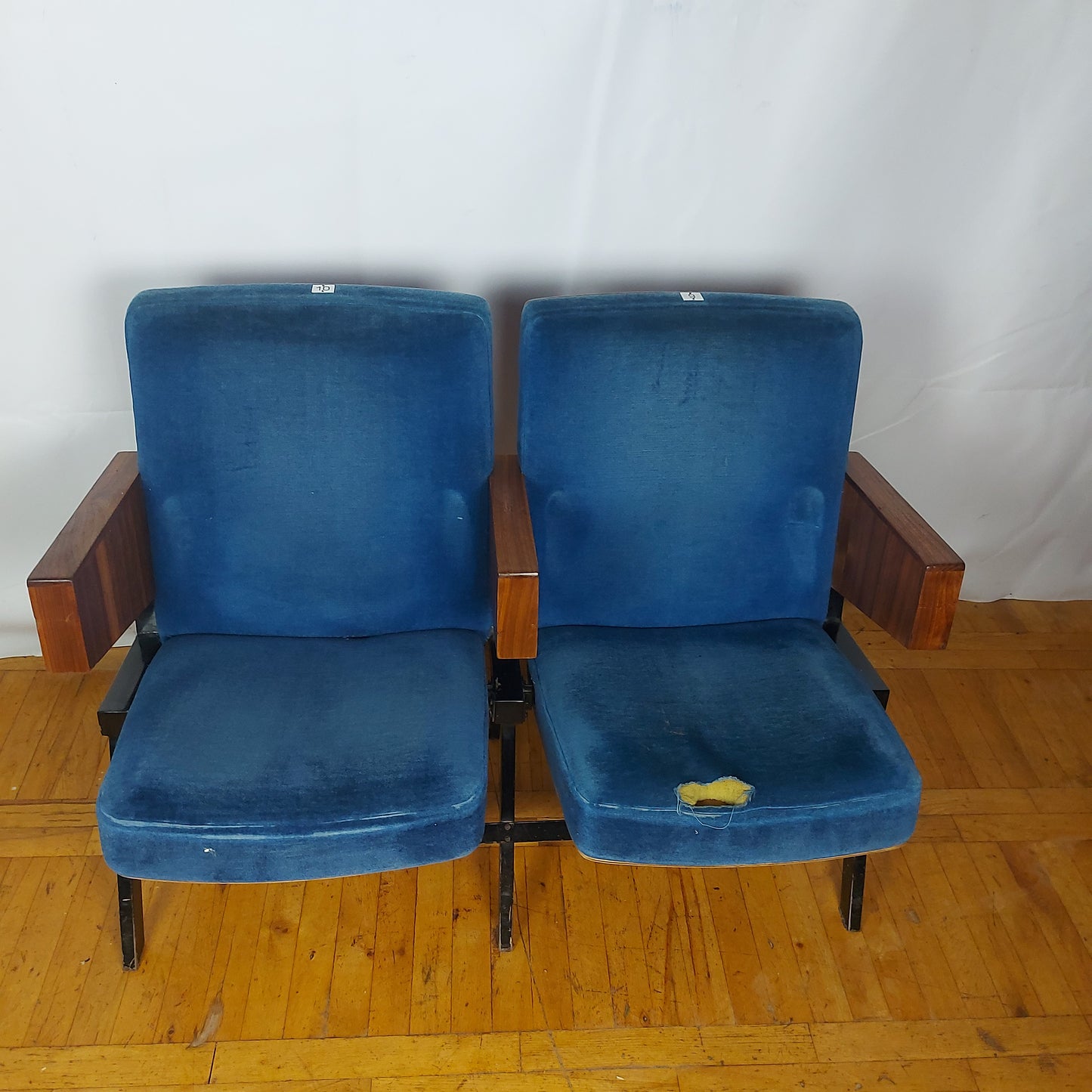 Vintage Hungarian double cinema seat 1960s