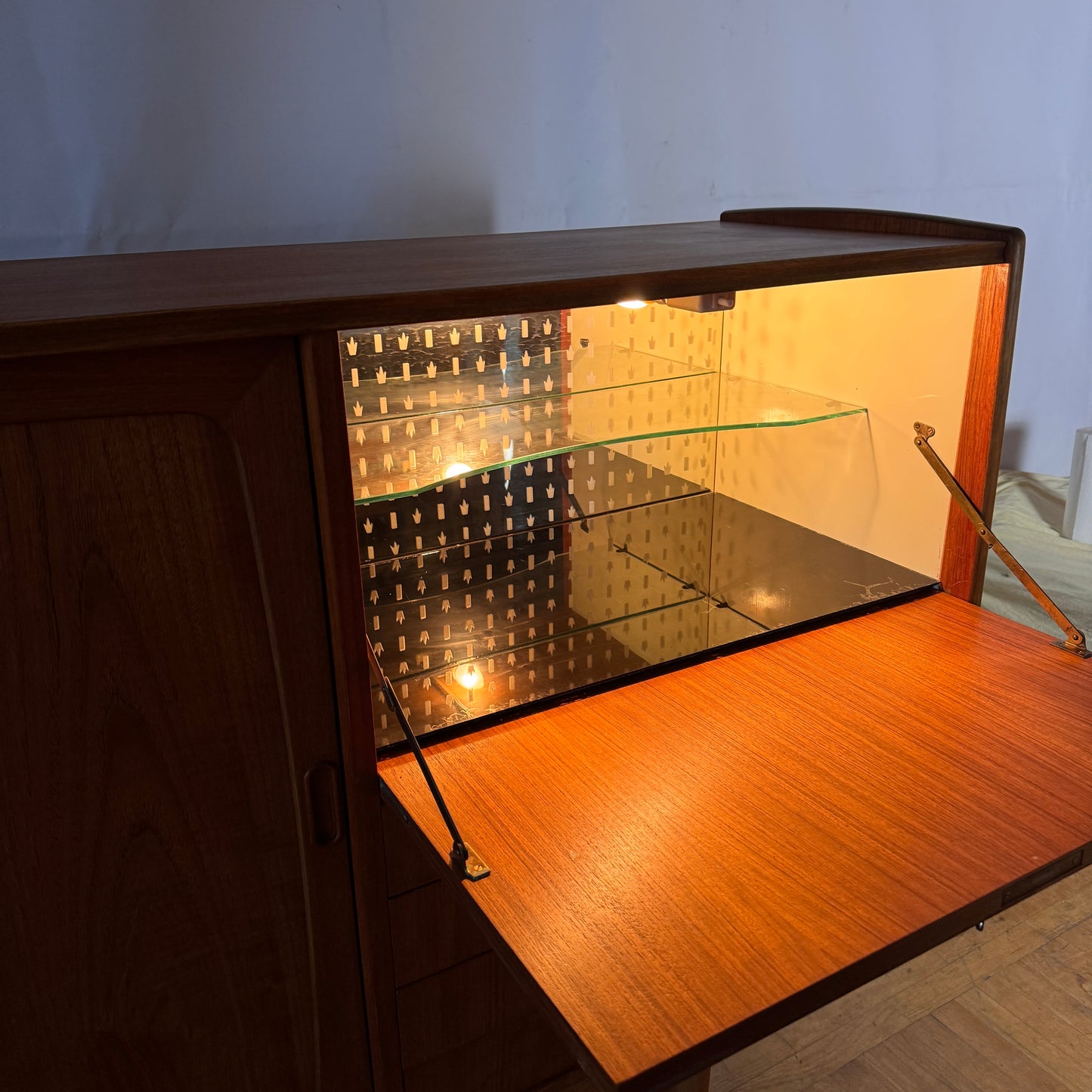 Danish teak highboard 1960s