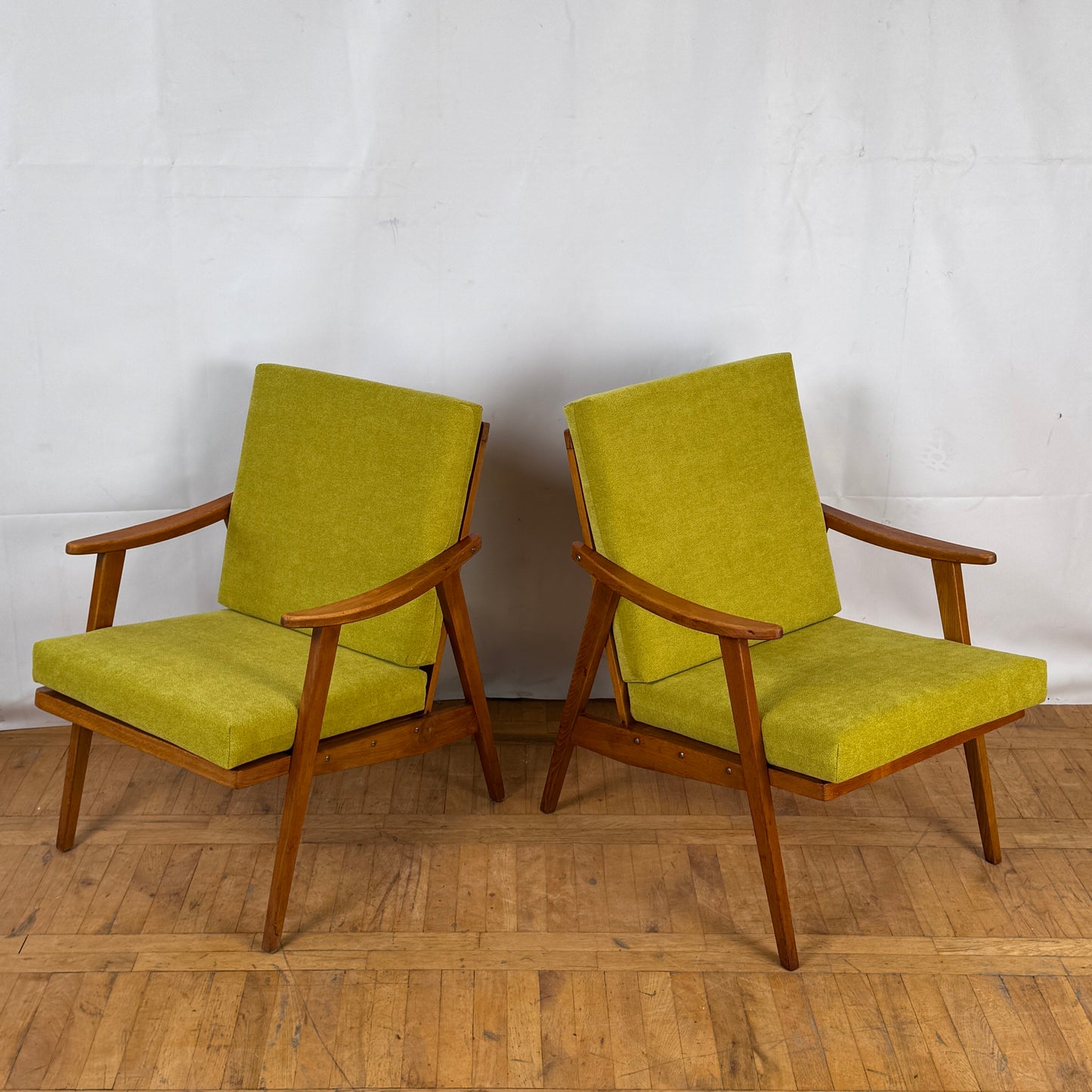 Pair of Romanian retro armchairs 1960s