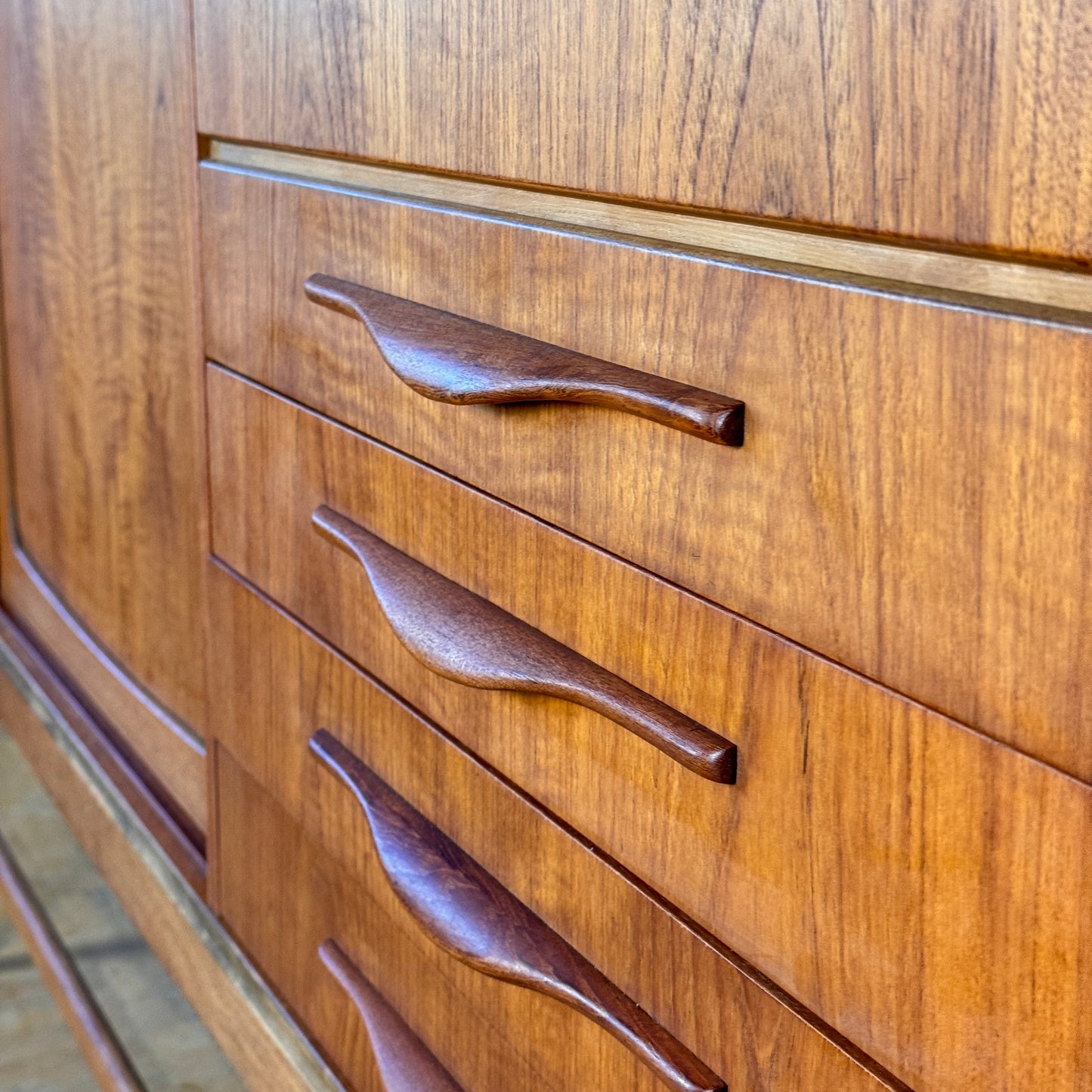 Danish teak highboard 1960s