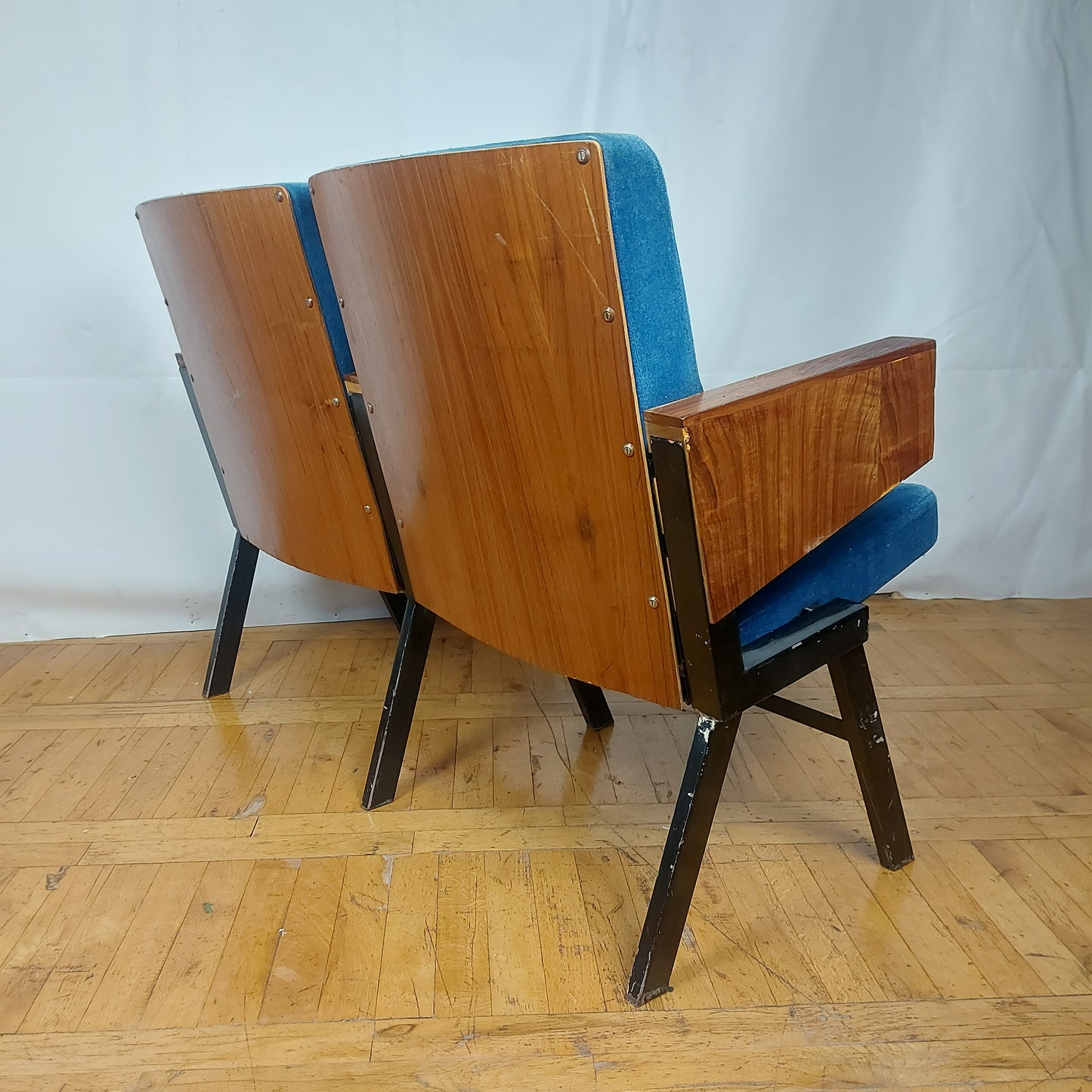 Vintage Hungarian double cinema seat 1960s