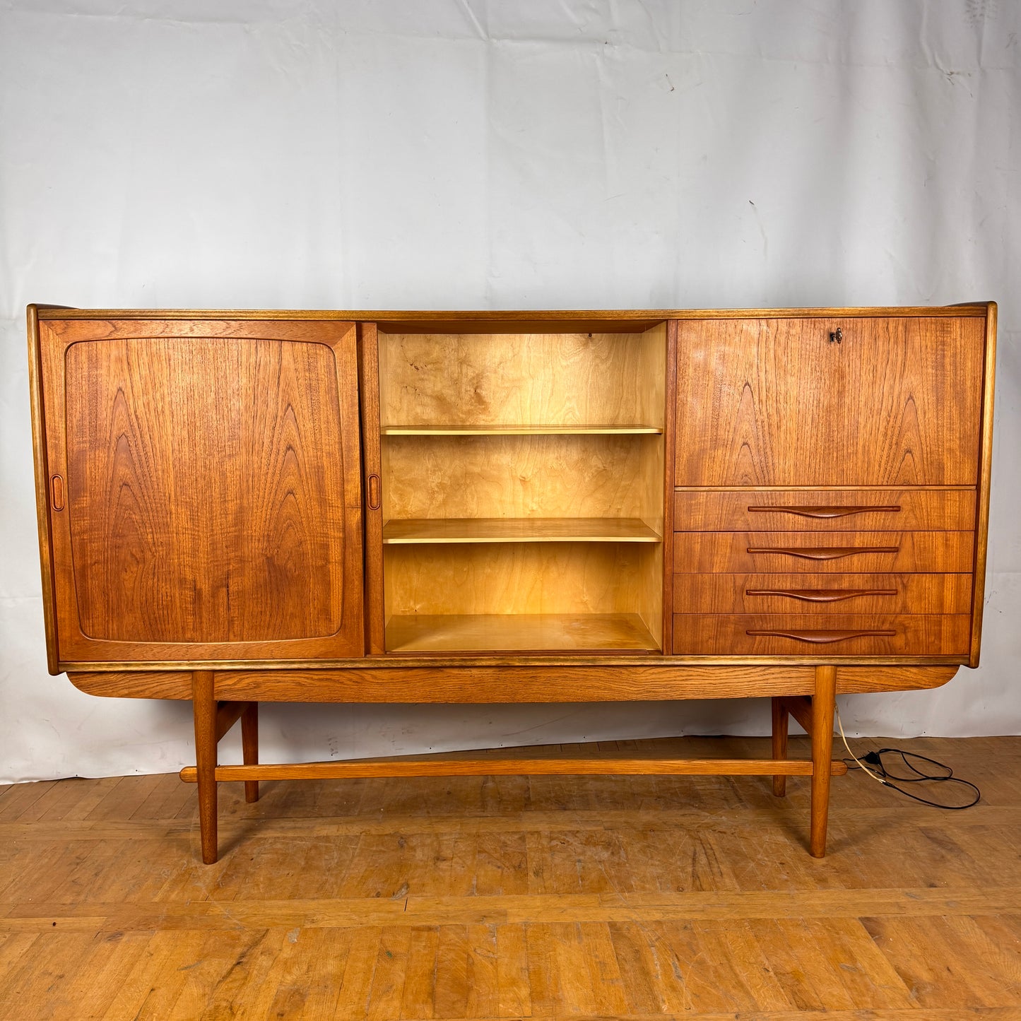 Danish teak highboard 1960s