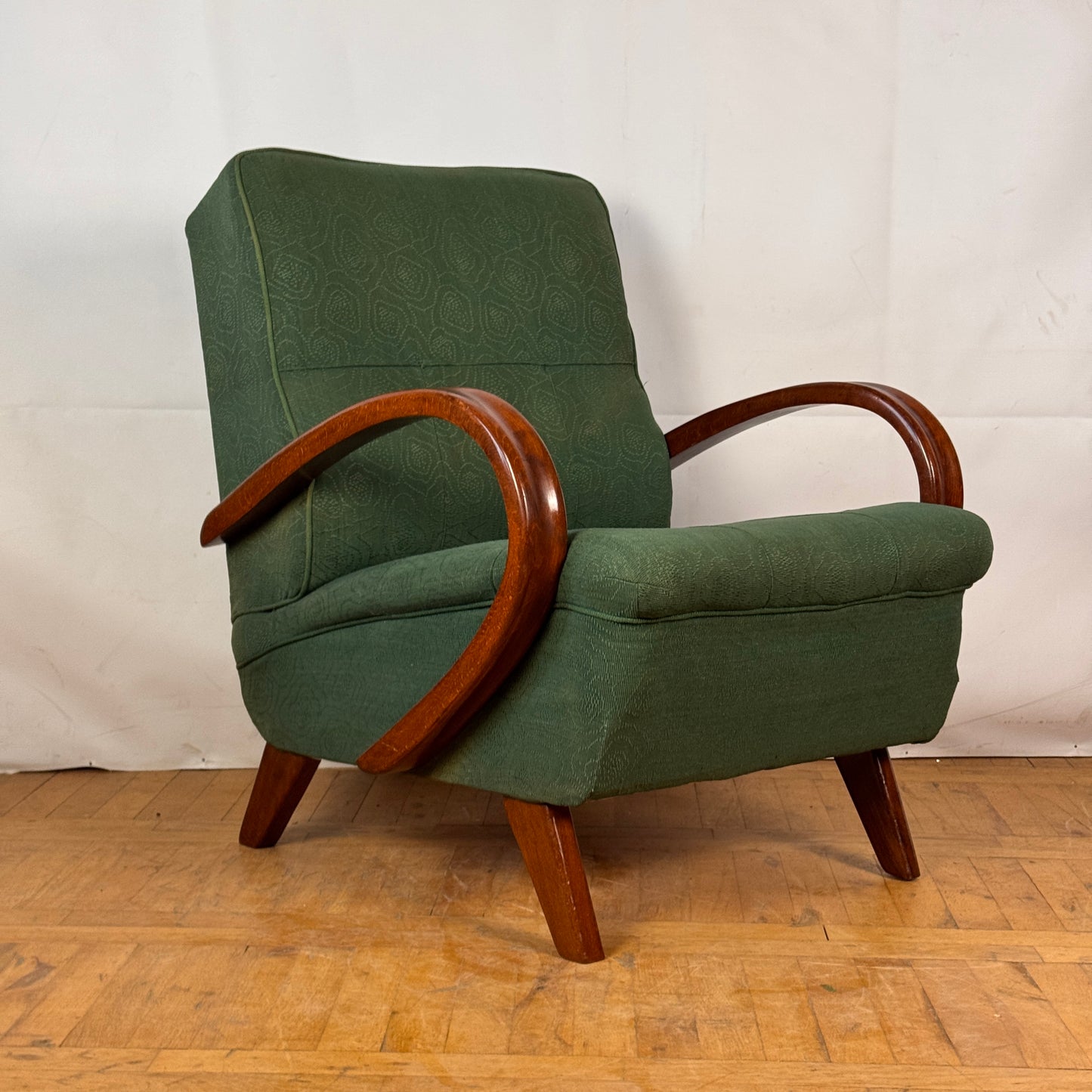 Pair of Frantisek Jirak art-deco style armchairs 1960s