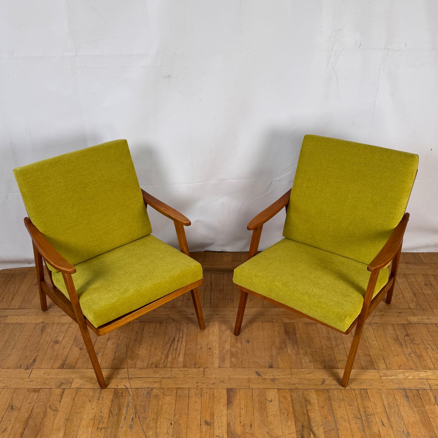Pair of Romanian retro armchairs 1960s