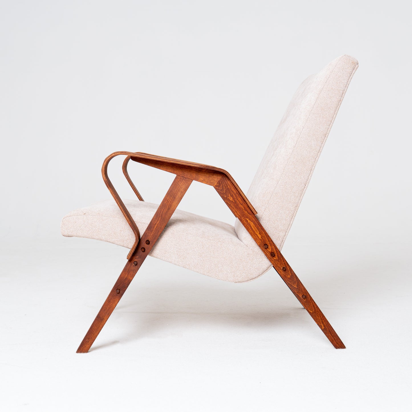 Pair of Frantisek Jirak armchairs with ottoman for Tatra Nabytok 1960s