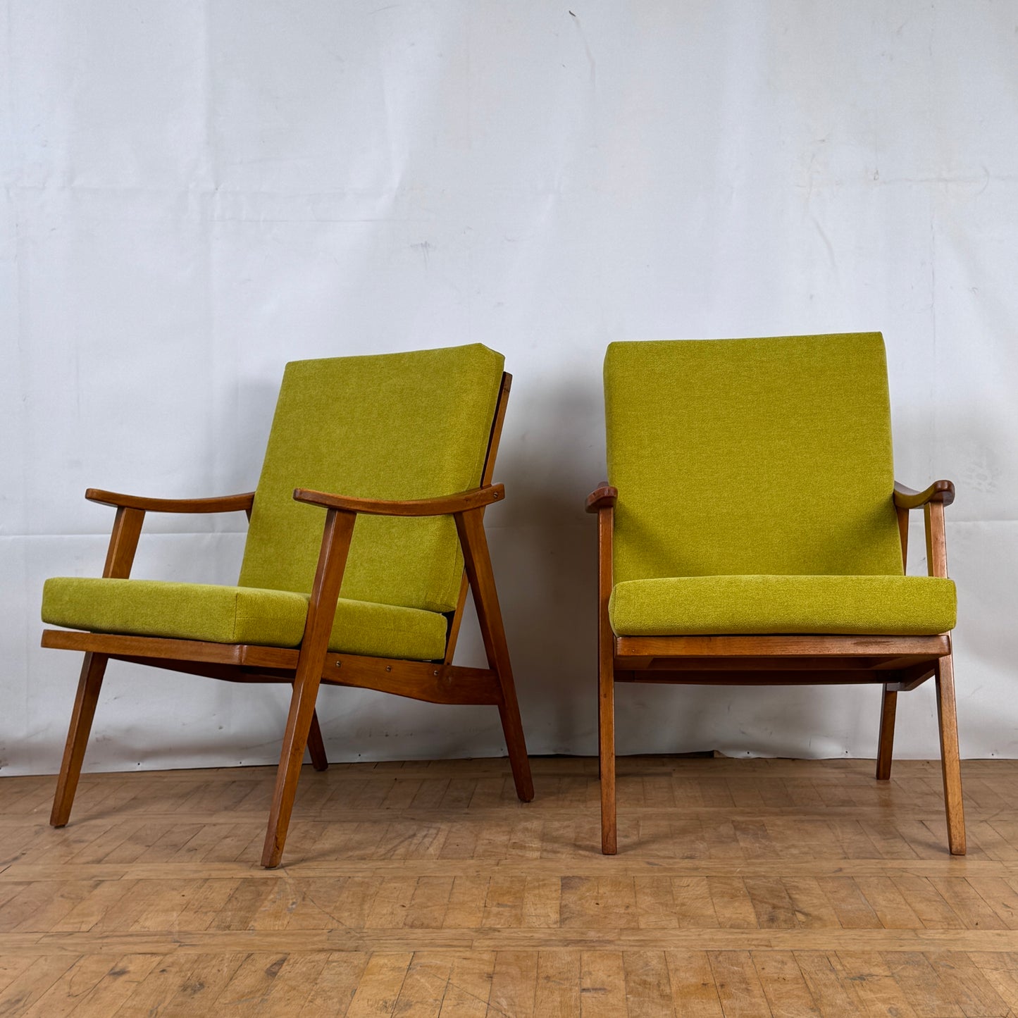 Pair of Romanian retro armchairs 1960s