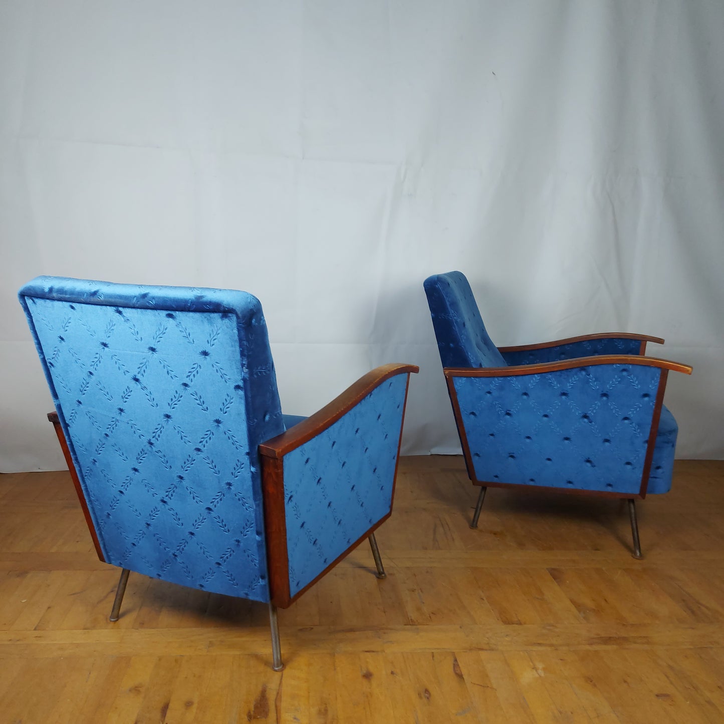 Pair of art-deco Czech armchairs 1960s