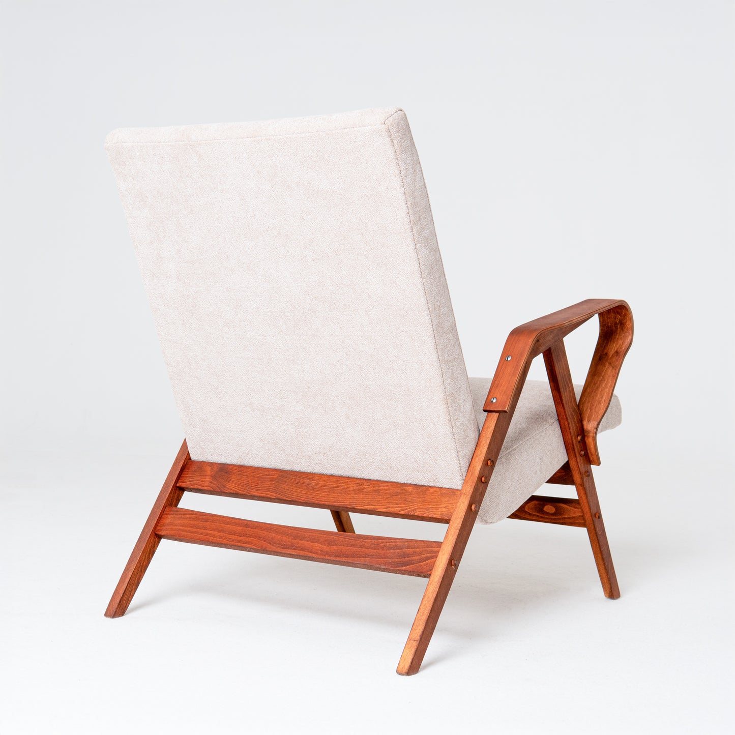 Pair of Frantisek Jirak armchairs with ottoman for Tatra Nabytok 1960s