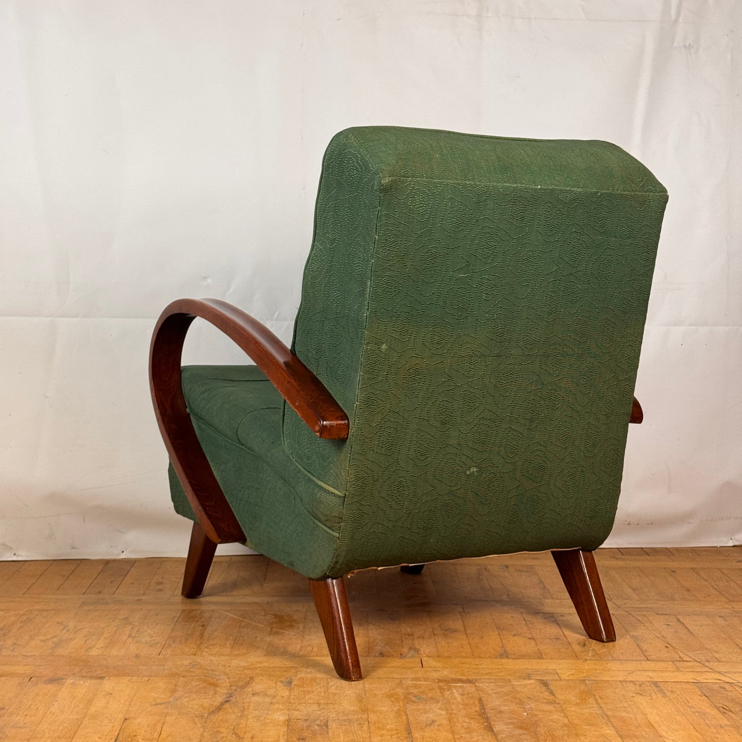 Pair of Frantisek Jirak art-deco style armchairs 1960s