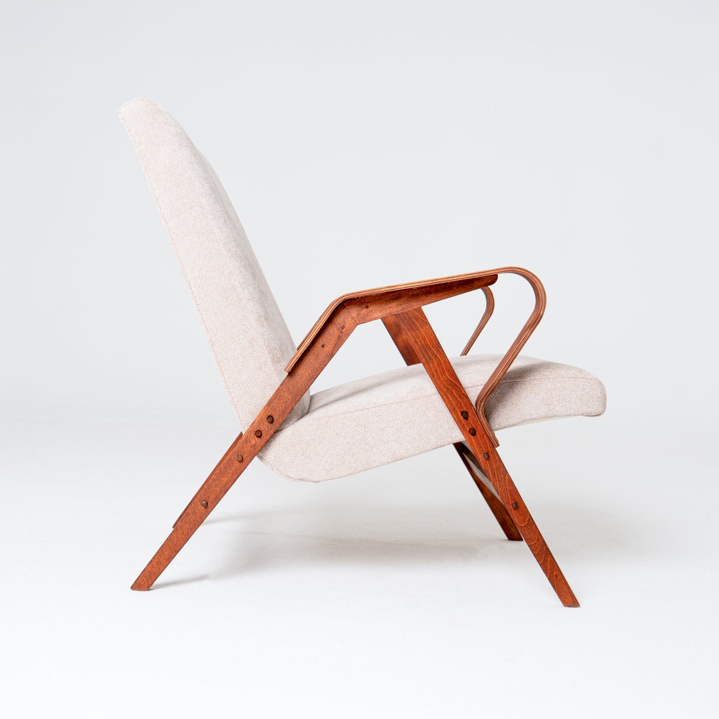 Pair of Frantisek Jirak armchairs with ottoman for Tatra Nabytok 1960s