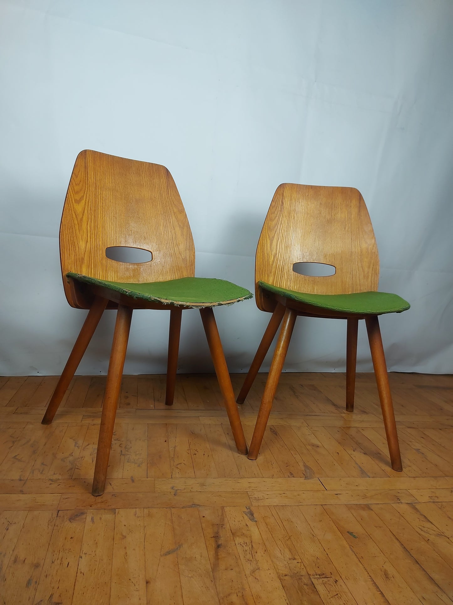 Set of 2 Frantisek Jirak dining chairs for Tatra Nabytok 1960s