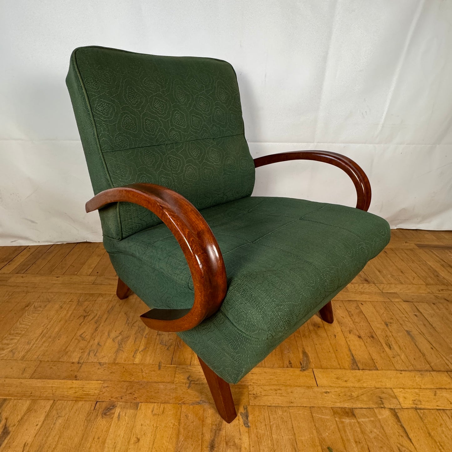 Pair of Frantisek Jirak art-deco style armchairs 1960s