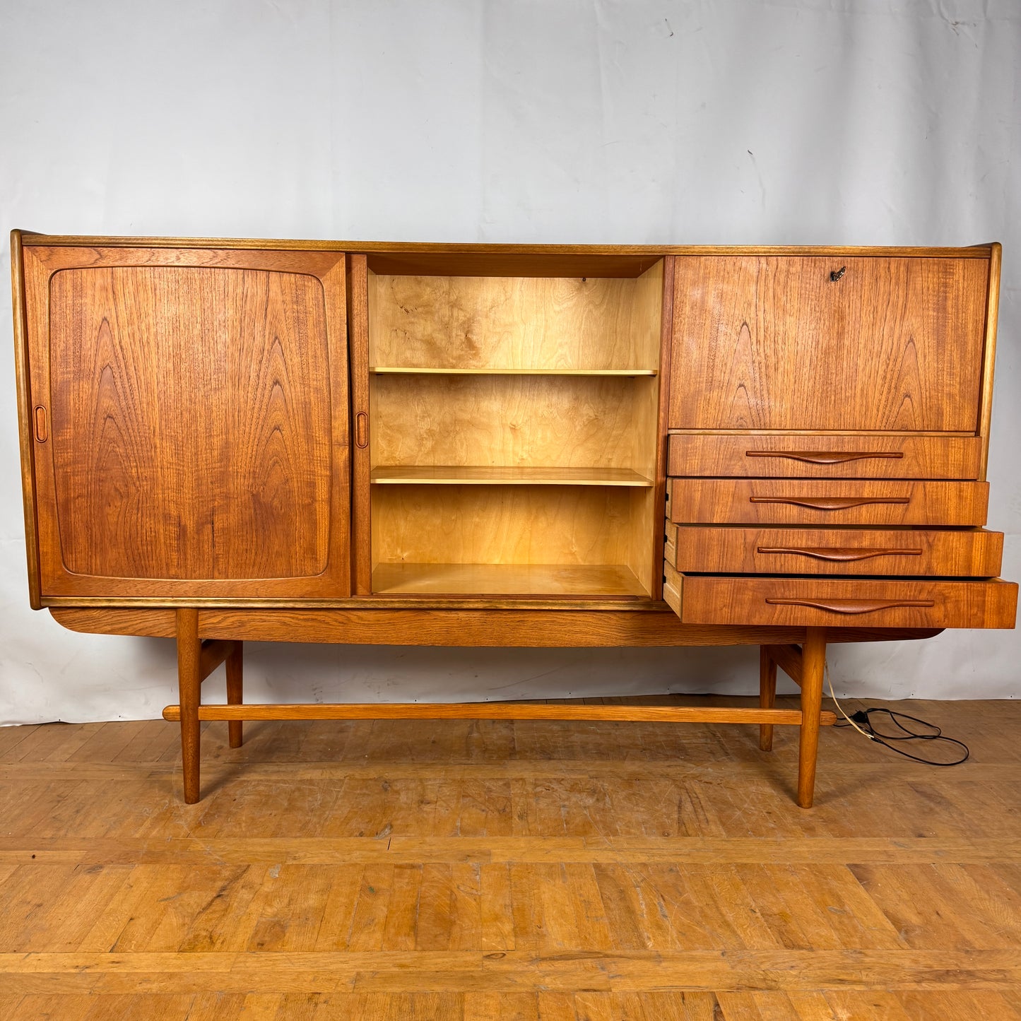 Danish teak highboard 1960s