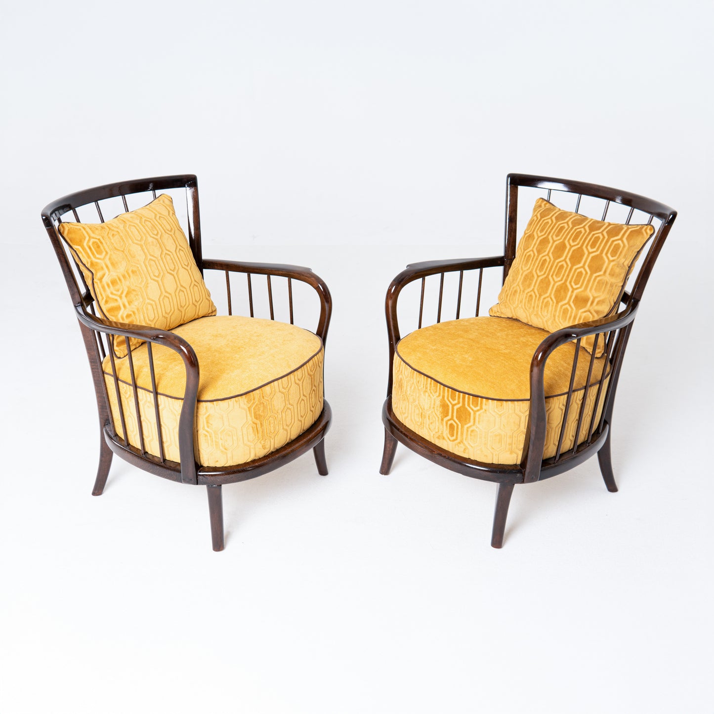 Pair of Hungarian art-deco armchairs 1920s