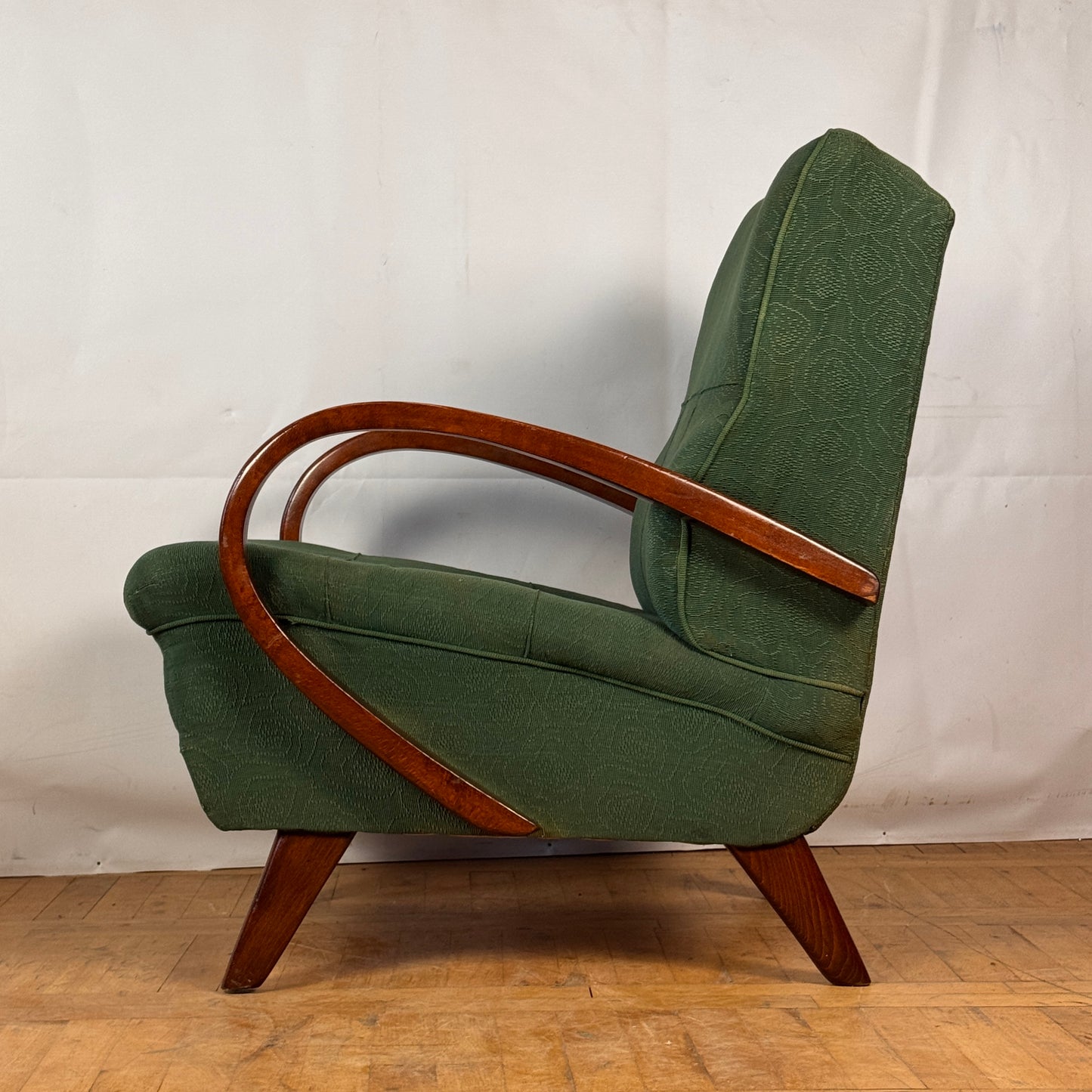 Pair of Frantisek Jirak art-deco style armchairs 1960s